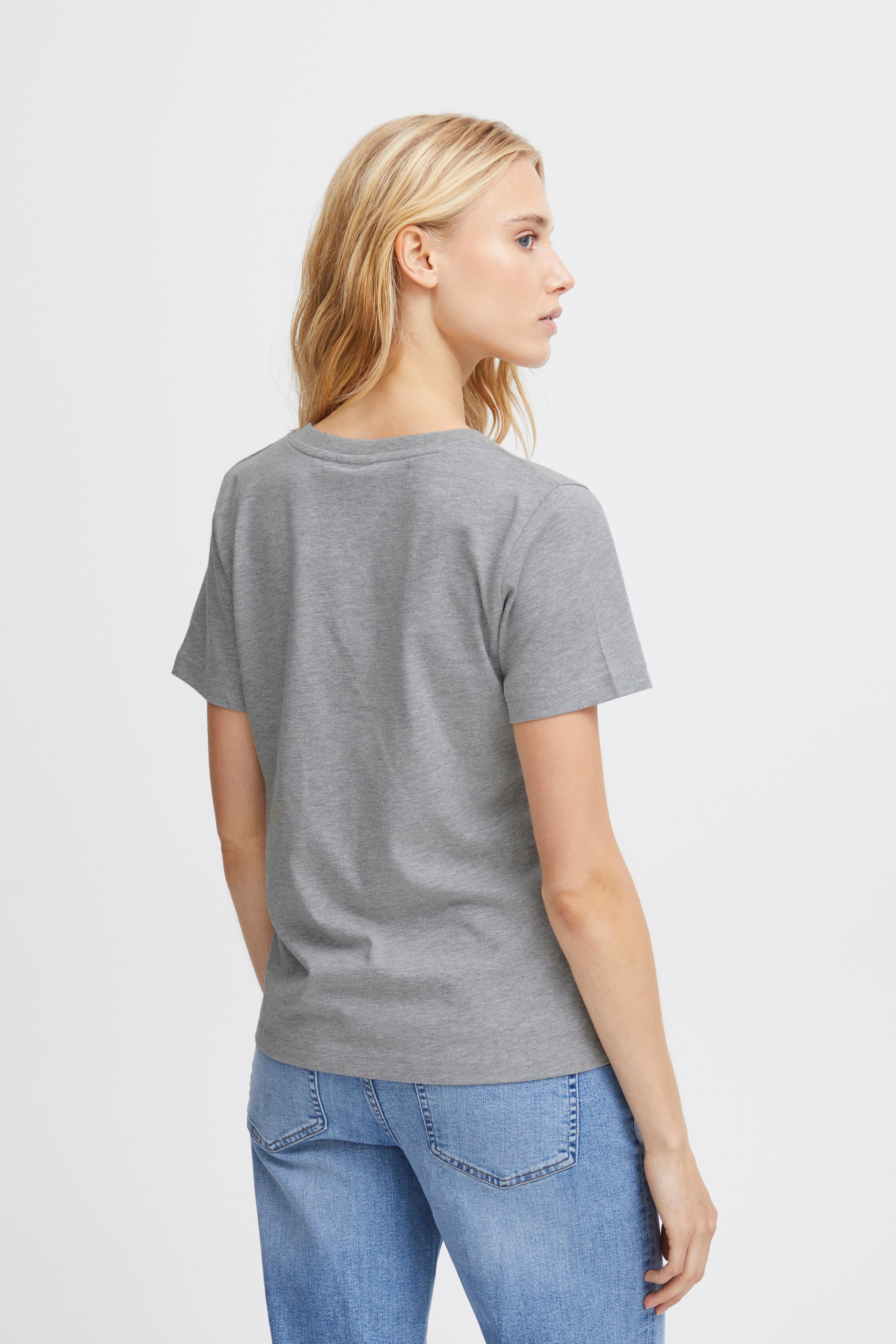 Almer V-Neck T-Shirt (Grey Melange)