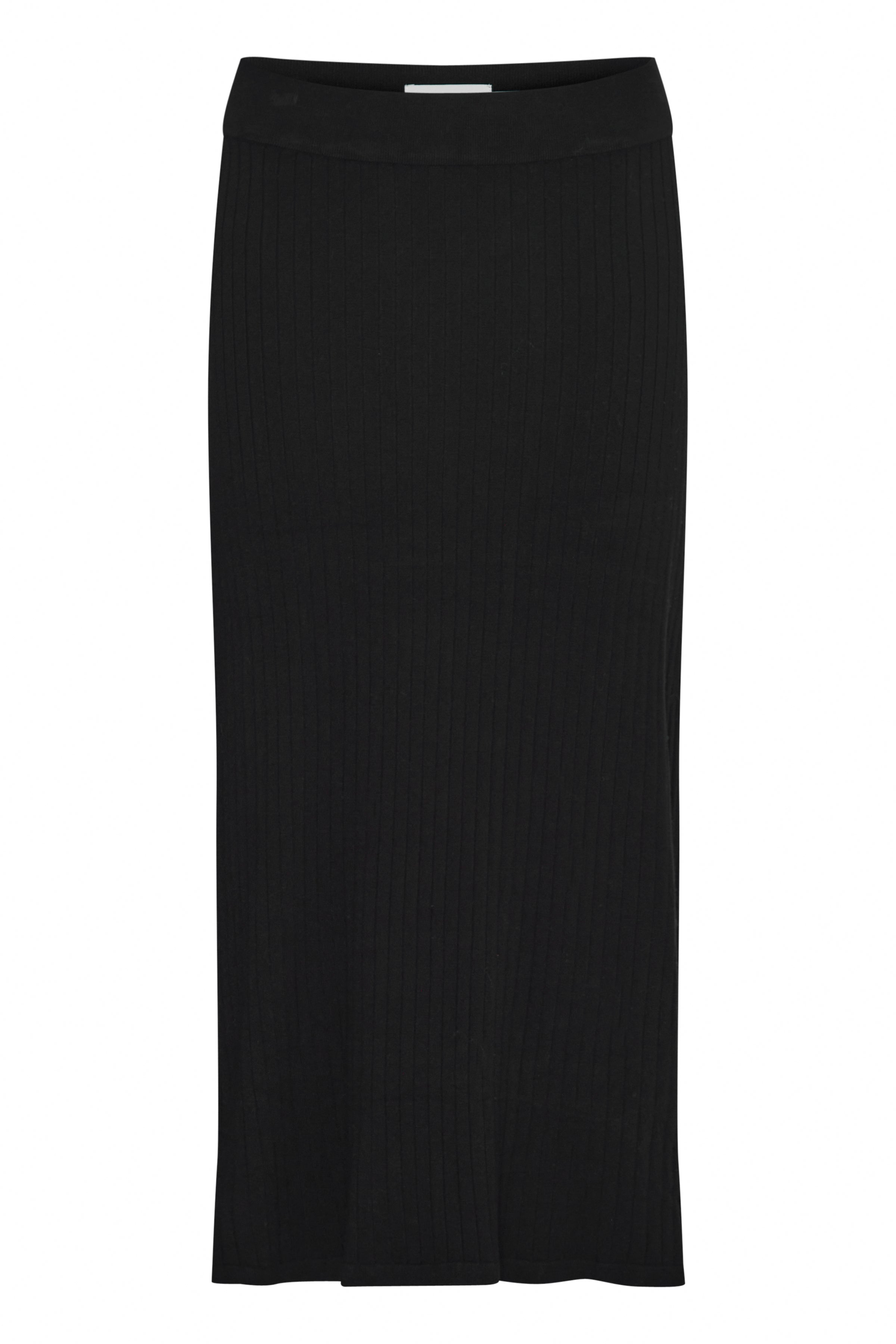 Vera Knitted Midi Skirt (Black)