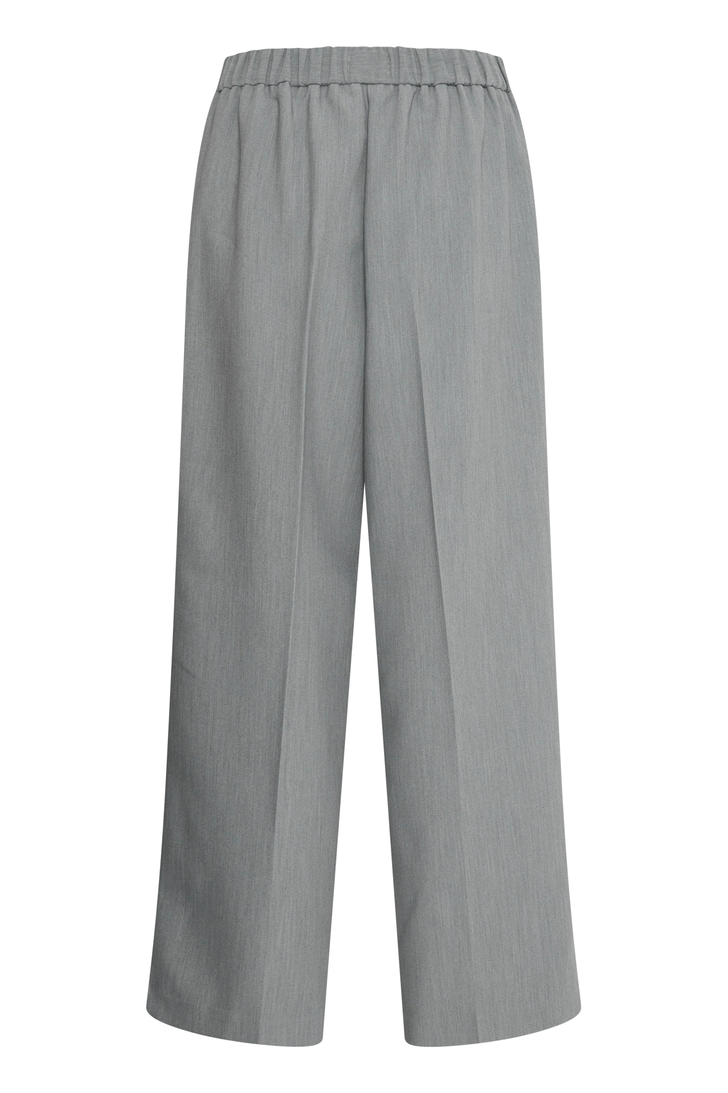 Sarla Wide Leg Trousers (Grey Melange)