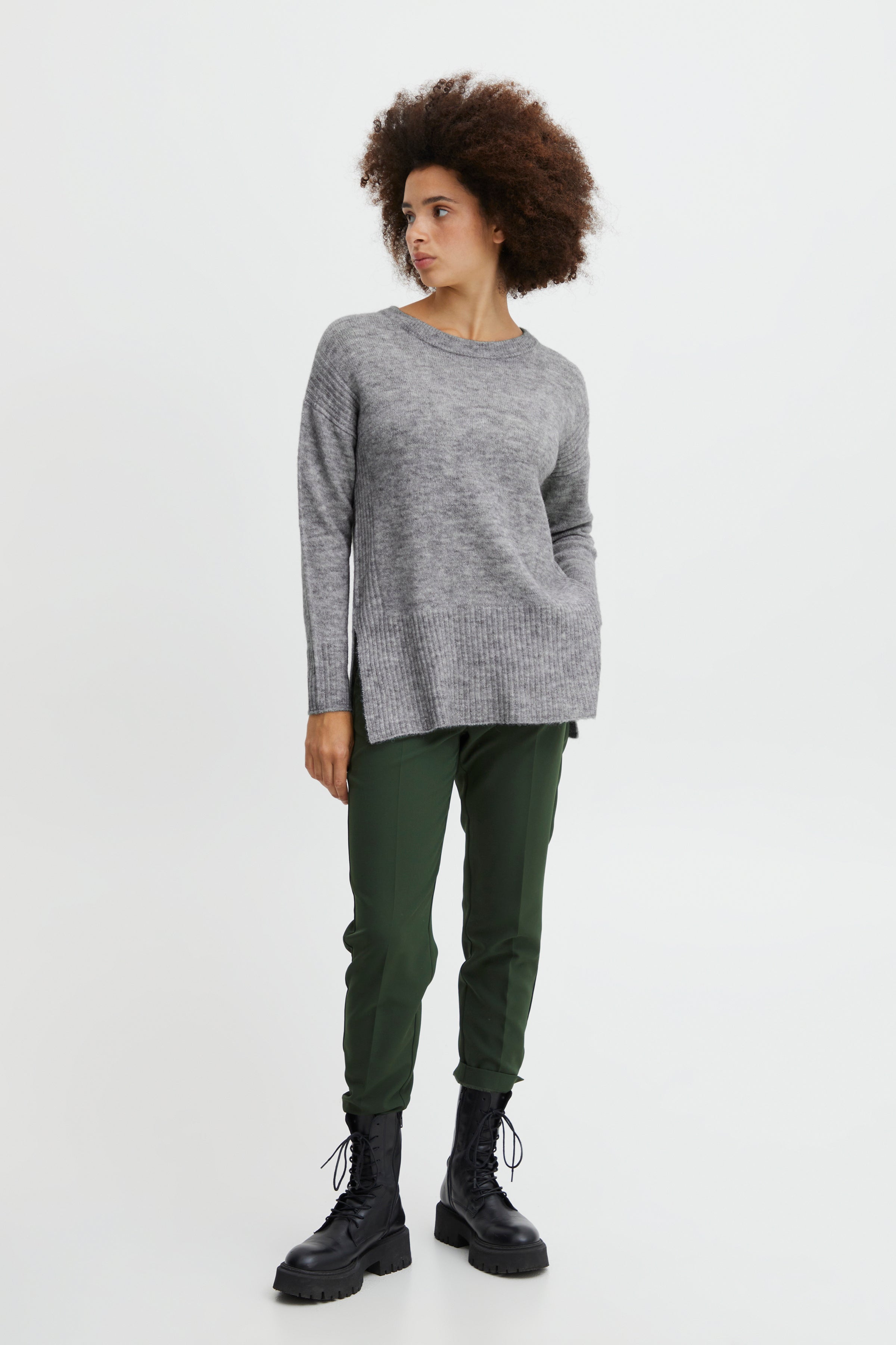 SAM JUMPER (GREY MELANGE)