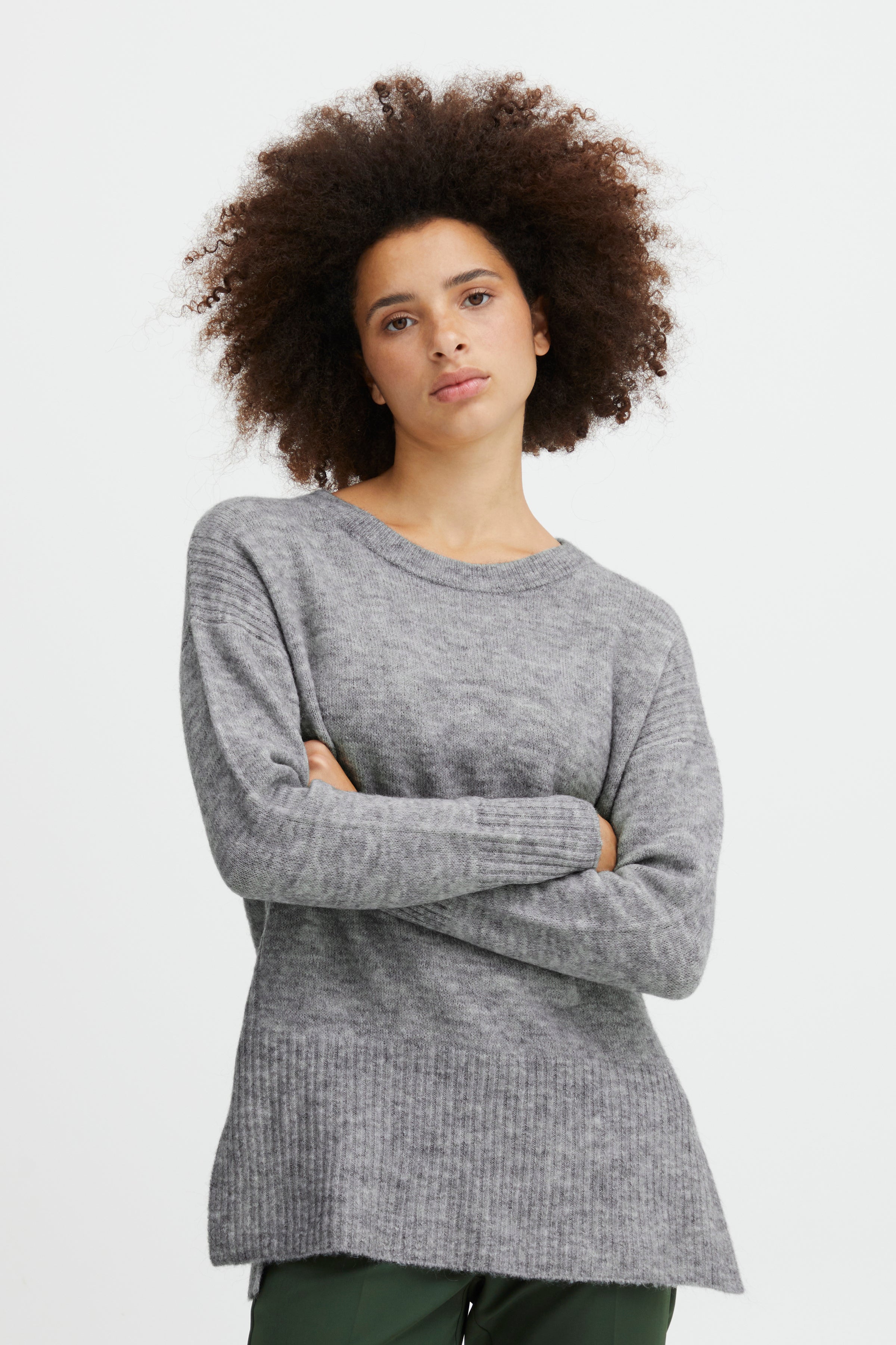 SAM JUMPER (GREY MELANGE)