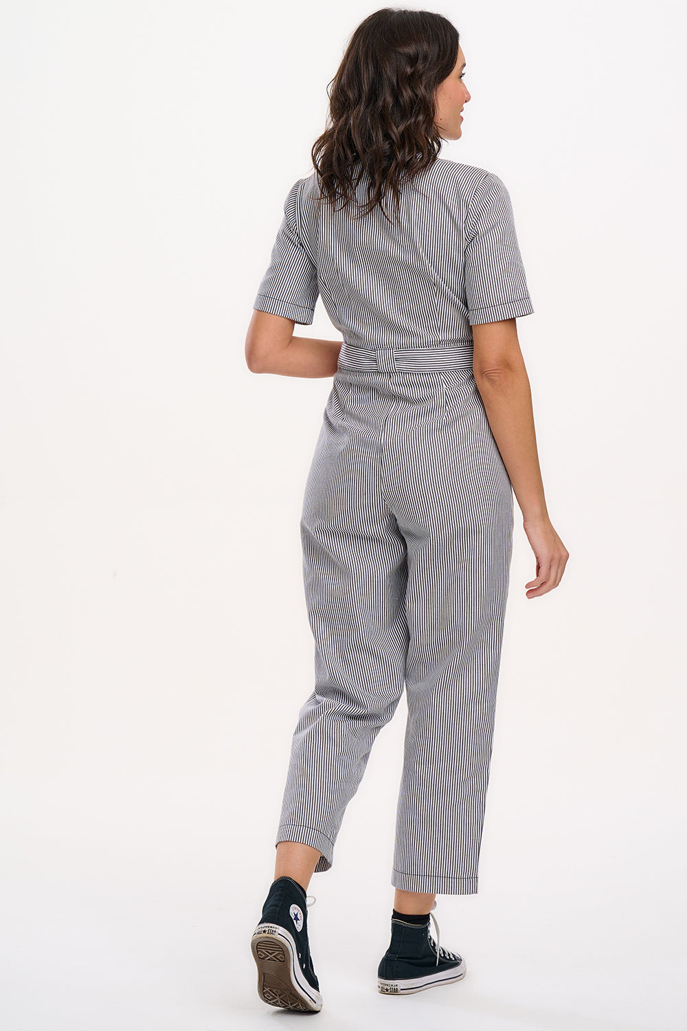 Meredith Boilersuit (Monochrome Stripe)