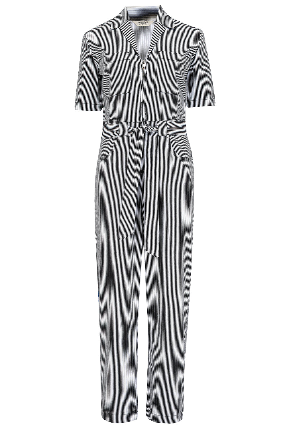 Meredith Boilersuit (Monochrome Stripe)