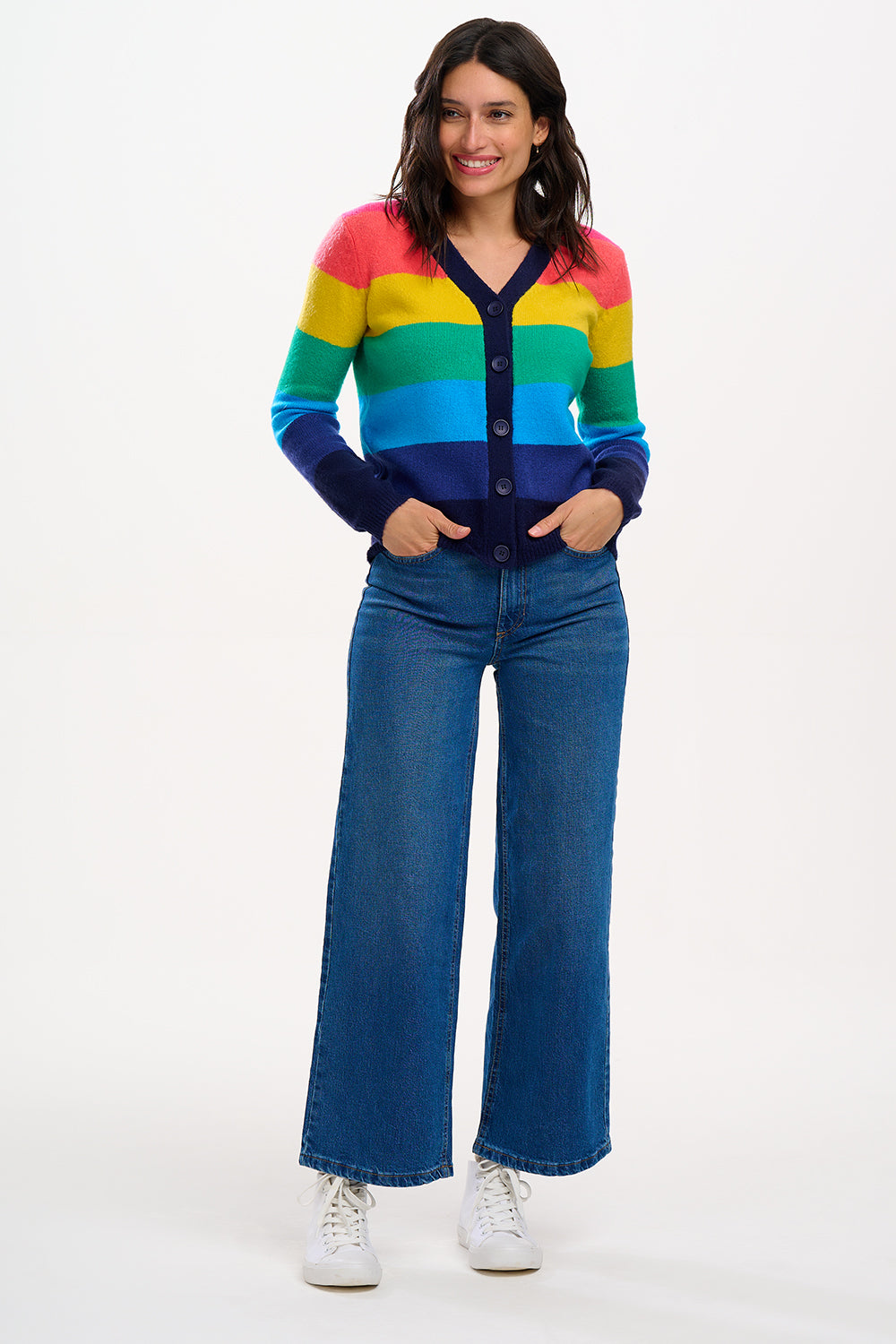 Izzy Cardigan (Rainbow Stripes)