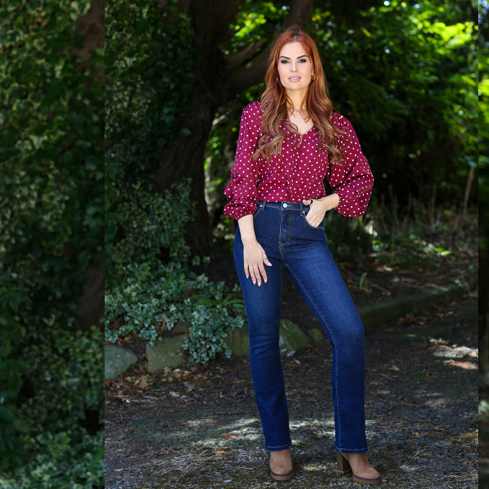 Kiera Blouse (Burgundy)