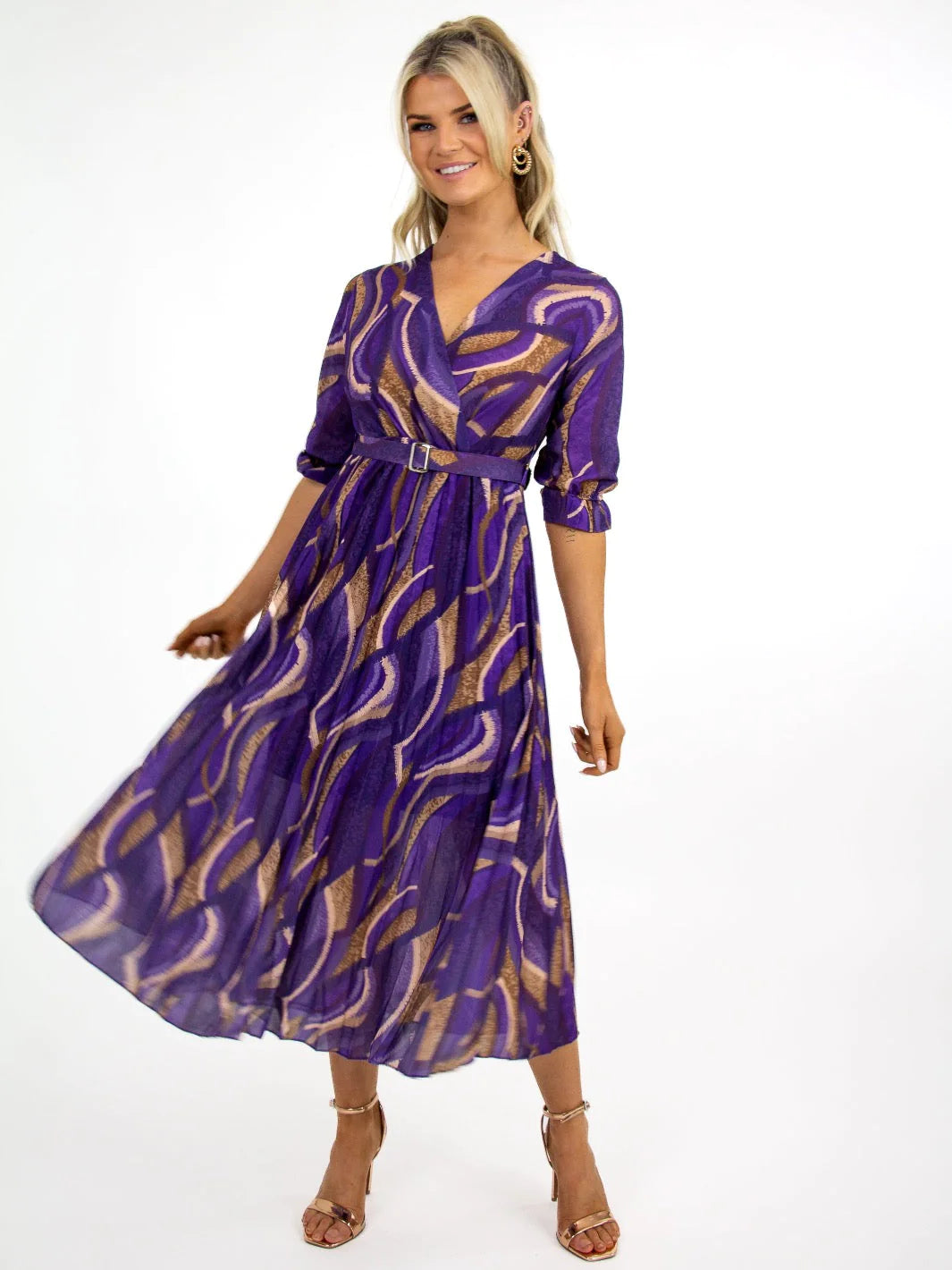 POSITANO DRESS (PURPLE PRINT)