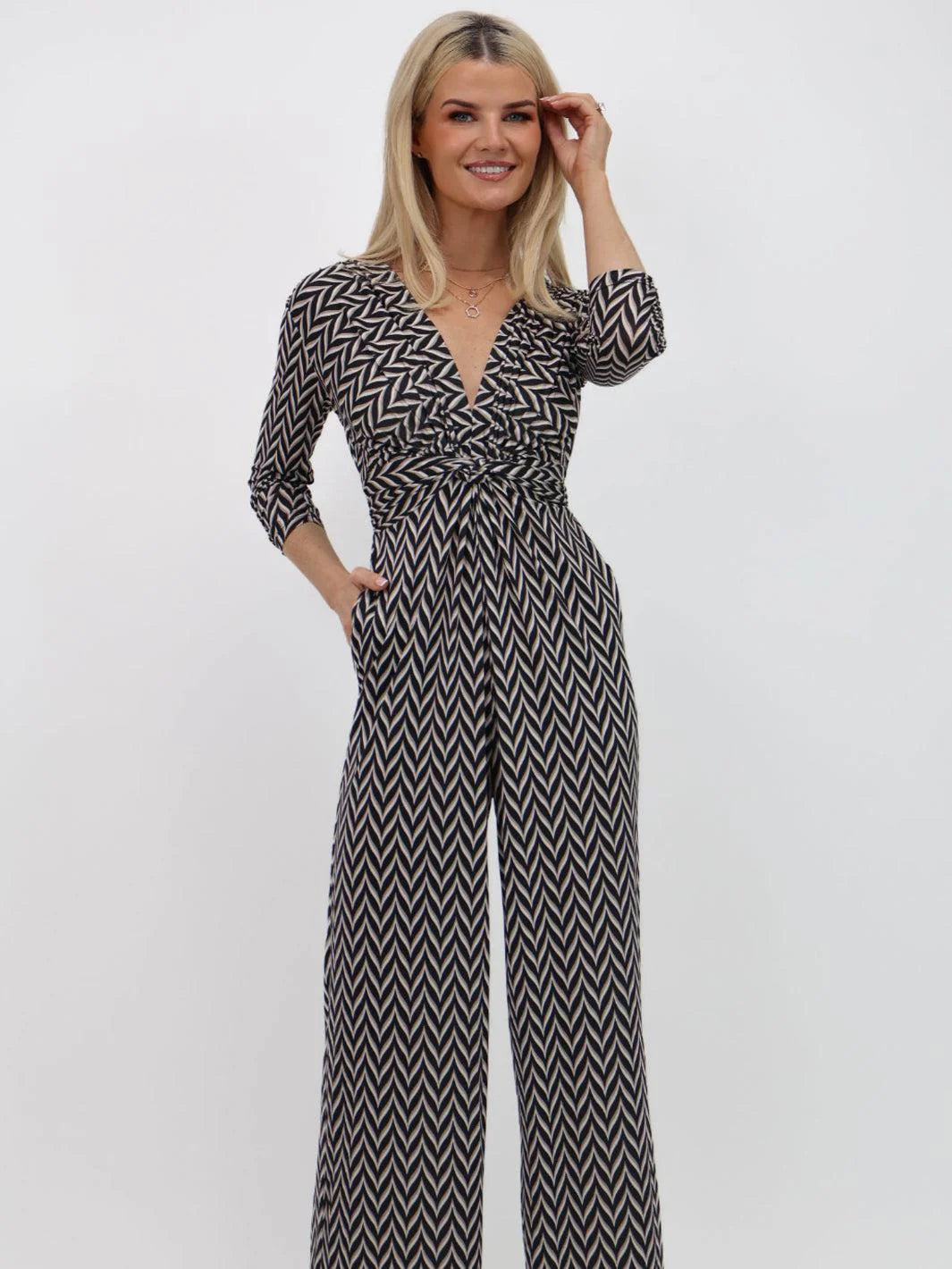 Sofia Jumpsuit (Black Print)