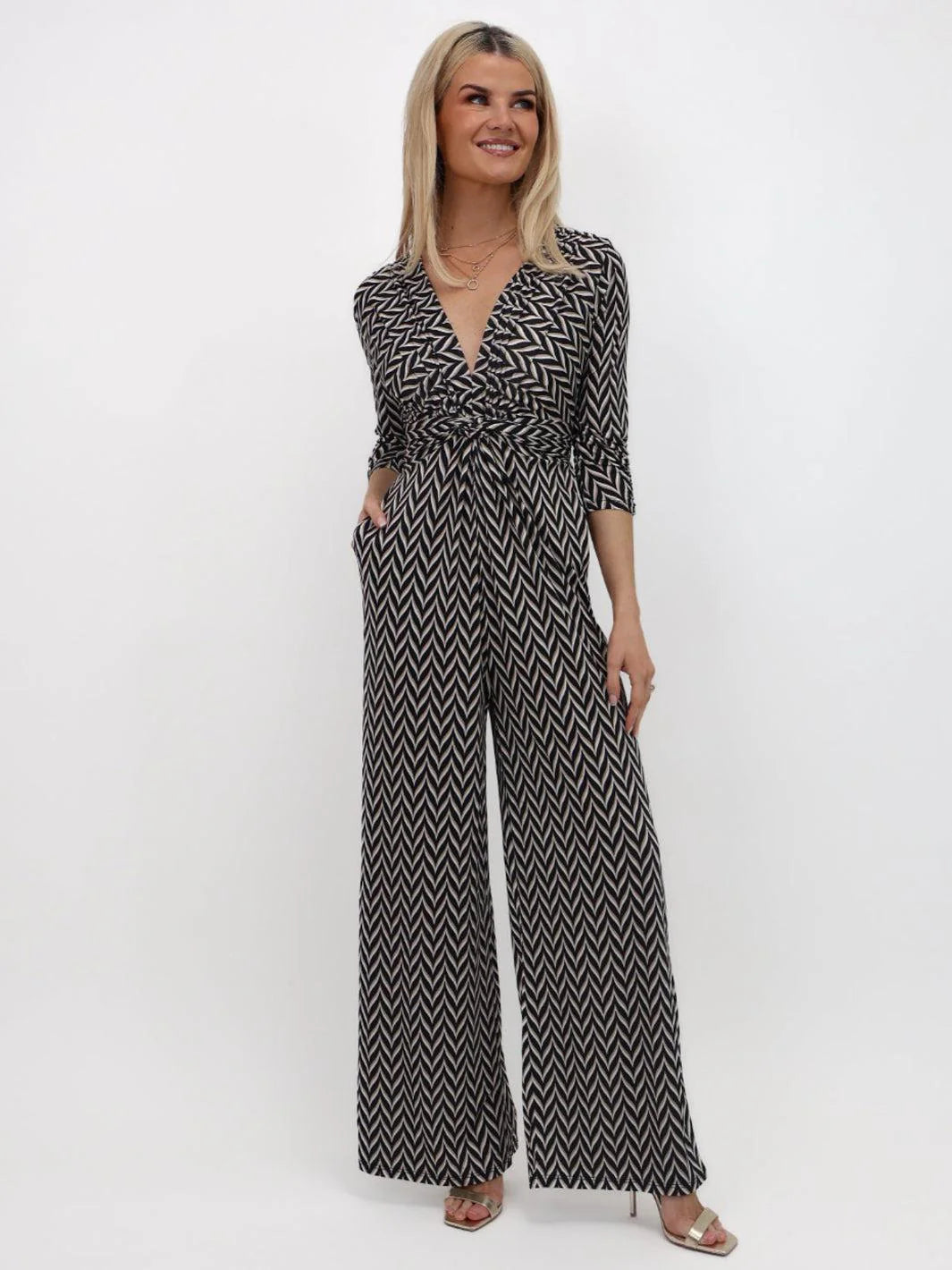 Sofia Jumpsuit (Black Print)