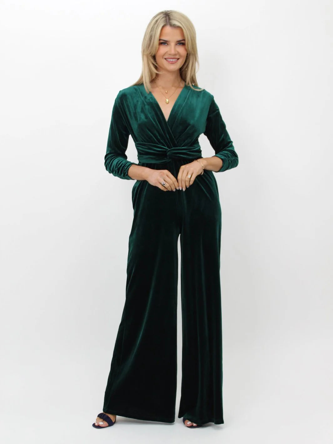 Sophia Velvet Jumpsuit (Green)