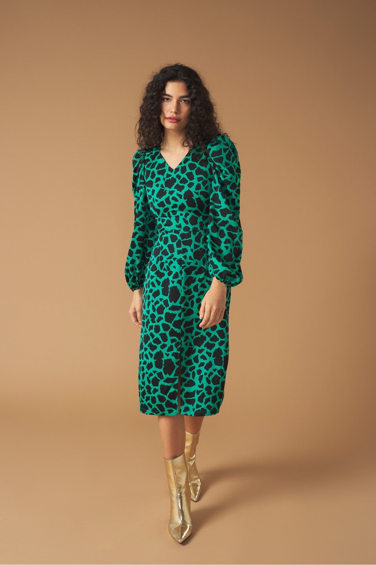 MAE DRESS (GREEN/BLACK)