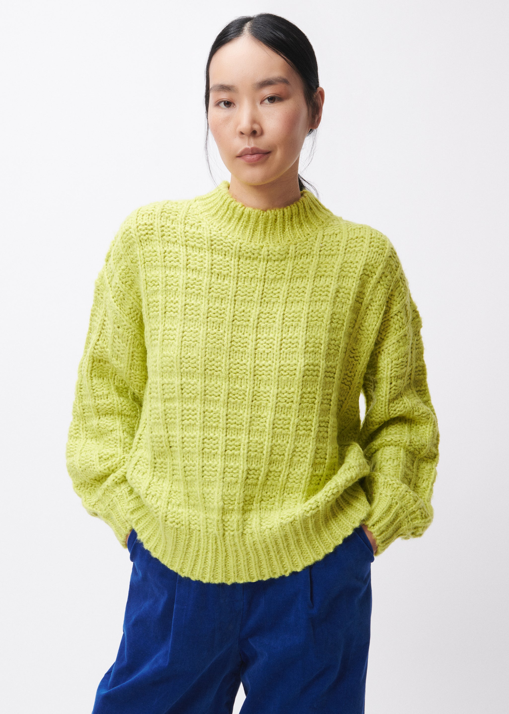 CHJARA CHUNKY KNIT JUMPER (CITRUS GREEN)