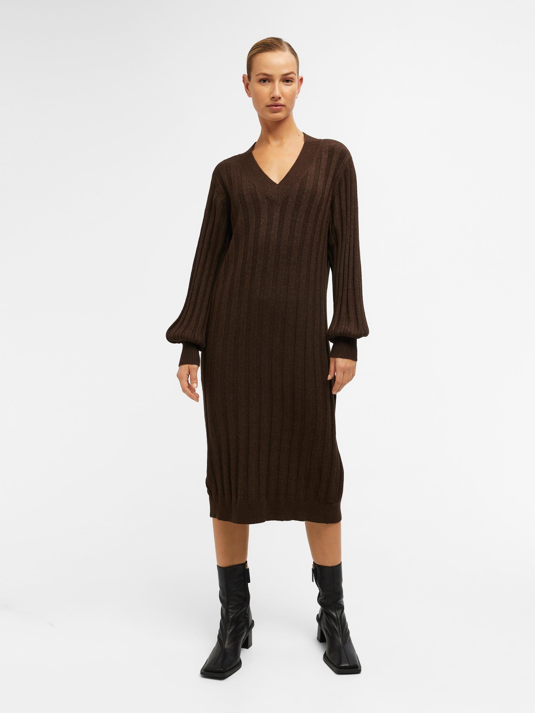 LOUISE KNIT DRESS (JAVA/ MELANGE)