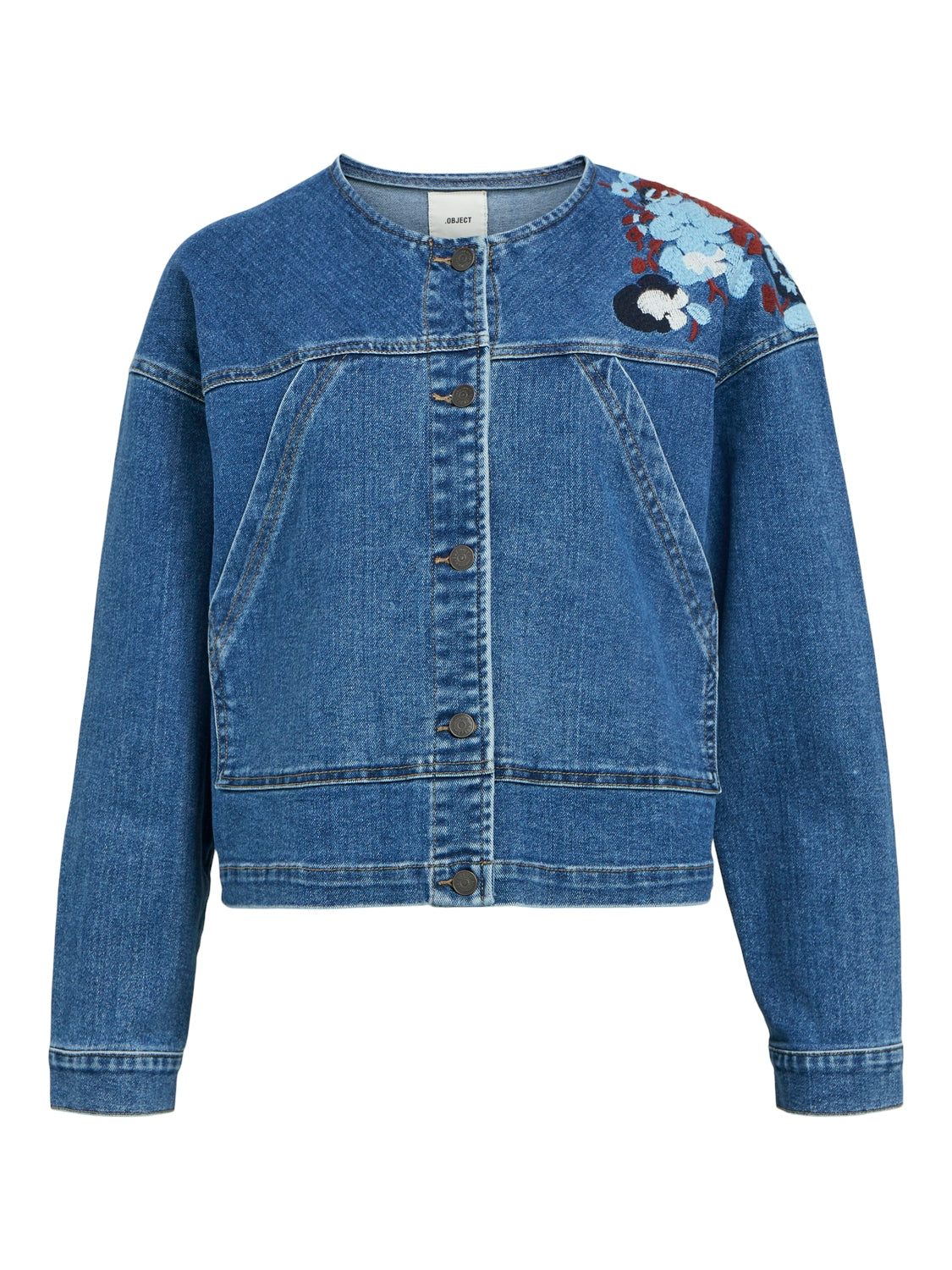 Zenia Denim Jacket (Medium Blue/Embroidery)