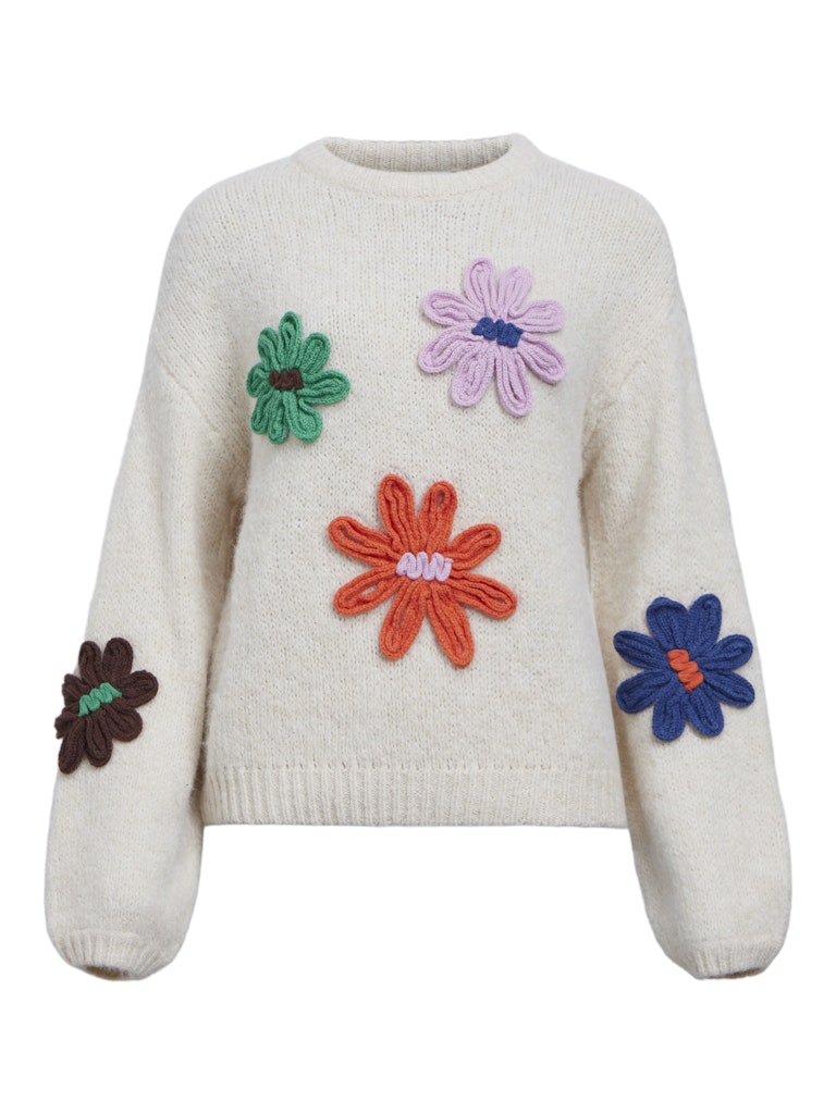 Lania Knit Jumper (Sandshell/Flowers)