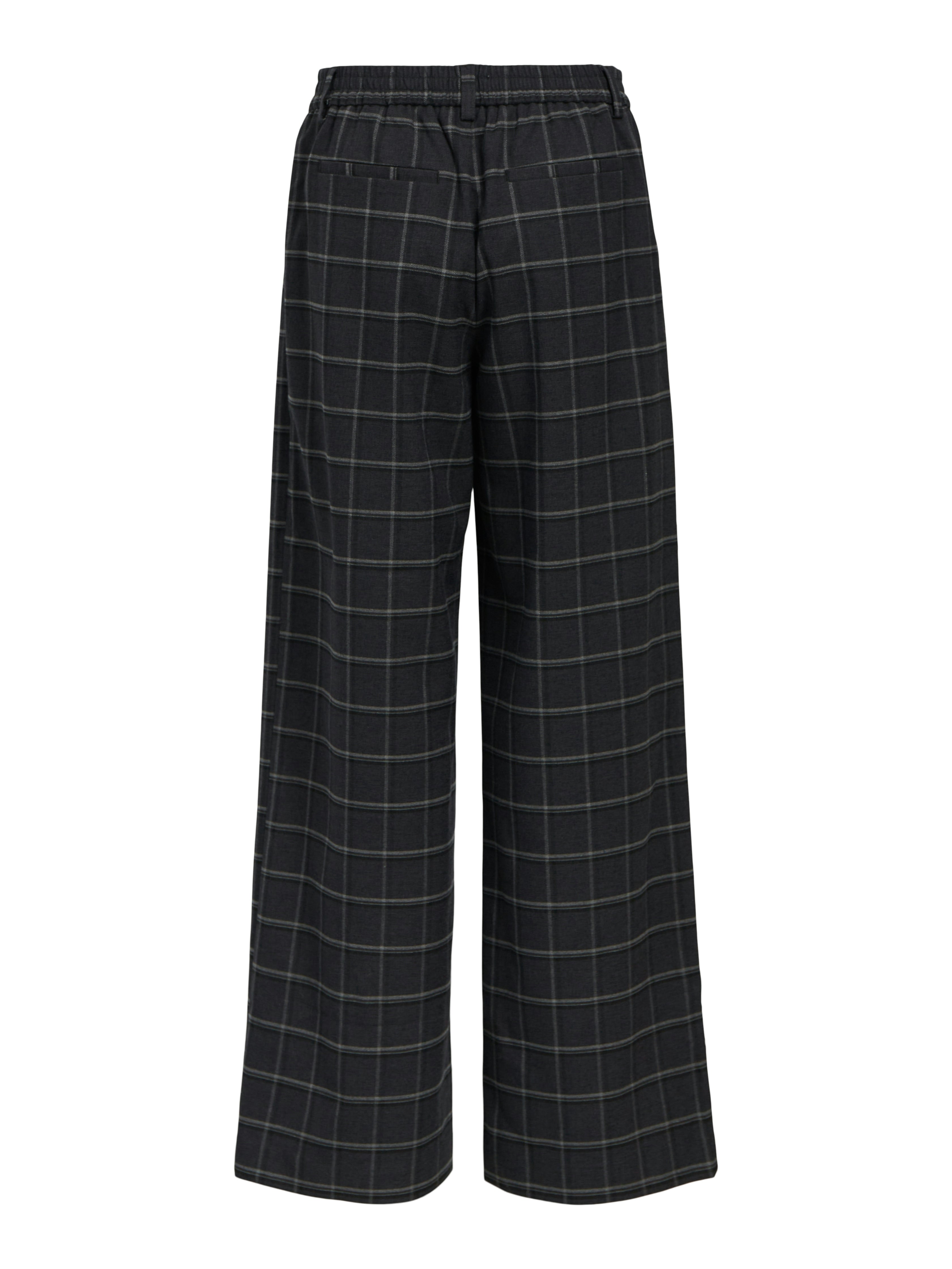 Linda Wide Leg Pants (Dark Grey/Melange)