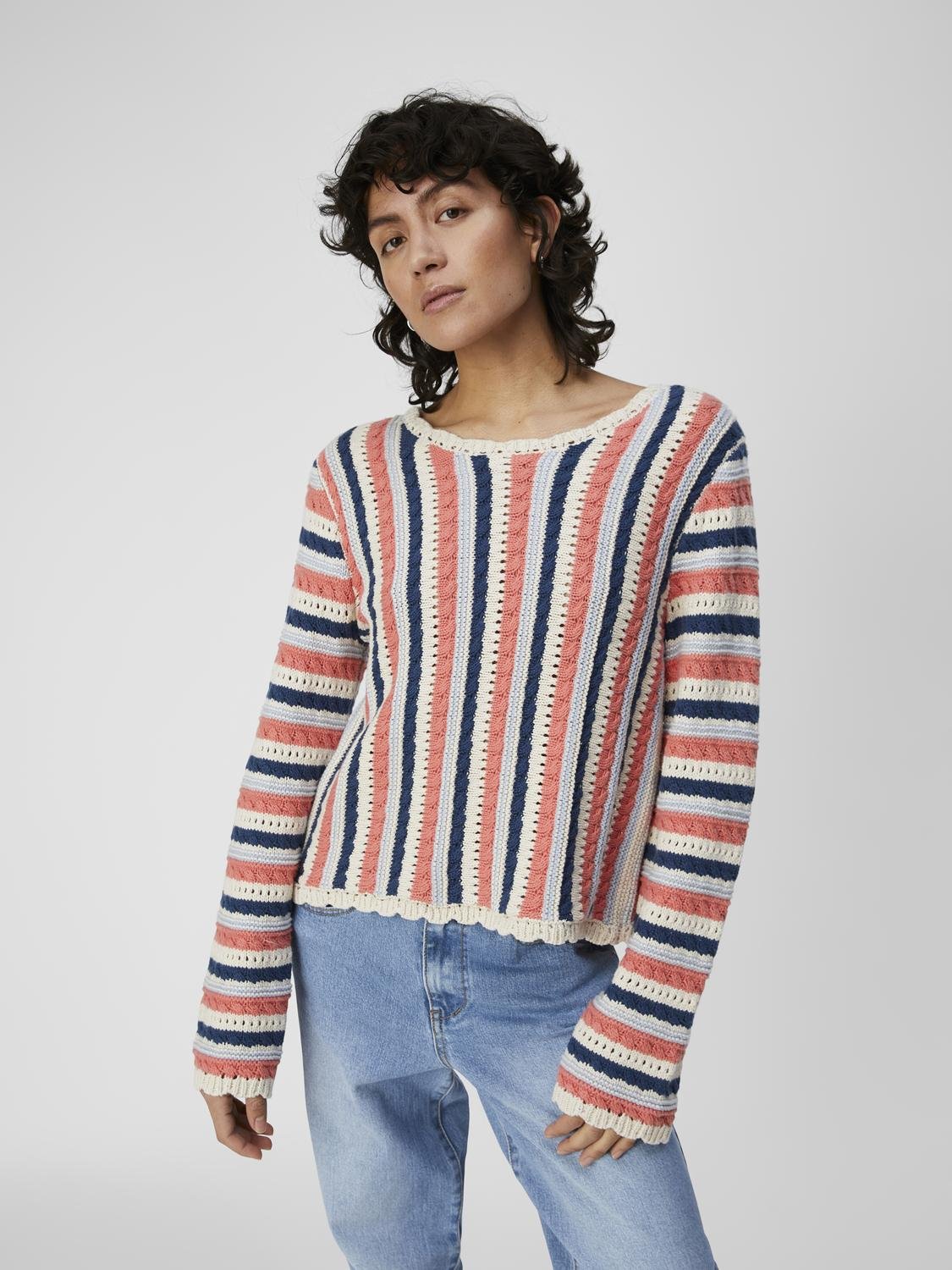 JELAINE KNIT JUMPER (PEACH/ MULTI)