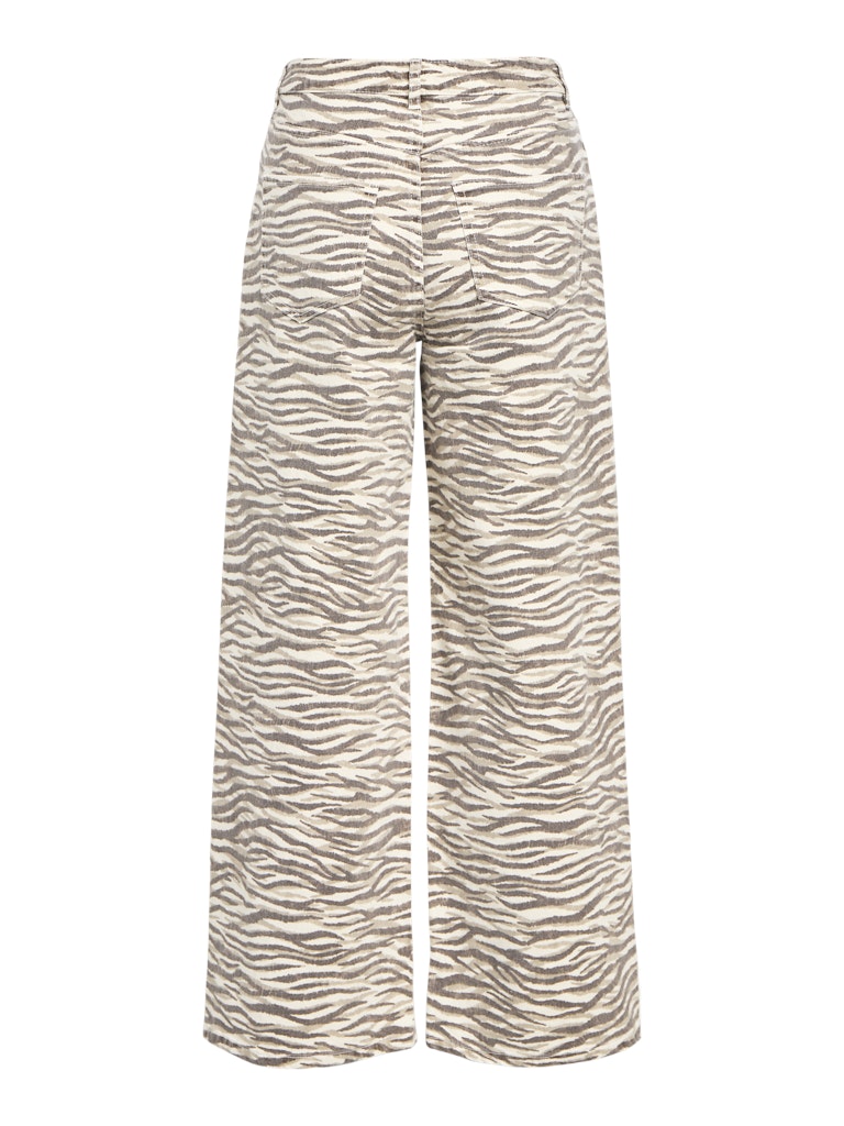 Jacinta High Waisted Jeans (Sandshell/Zebra)