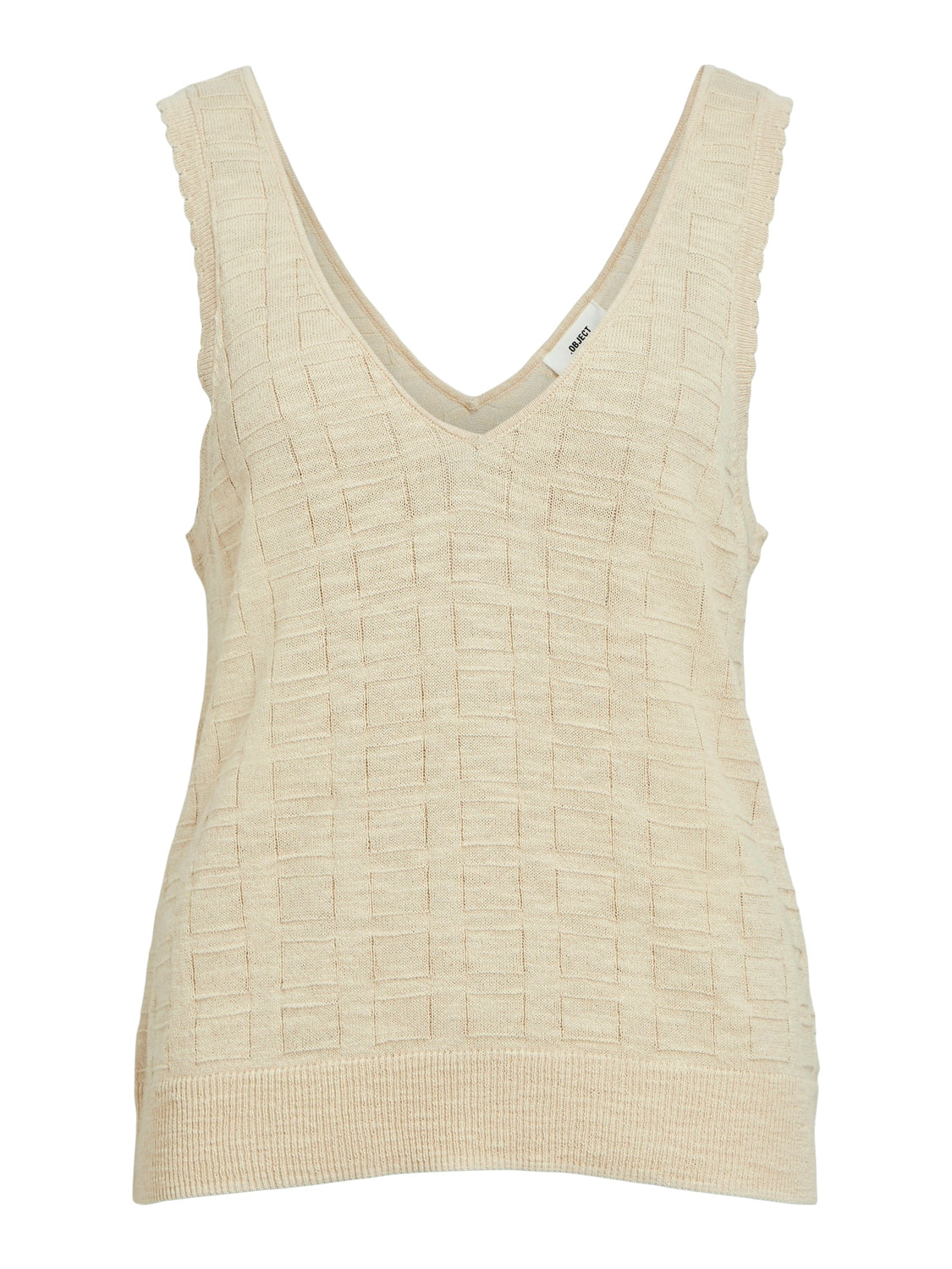 Dimka Sleeveless Knit Top (Sandshell)