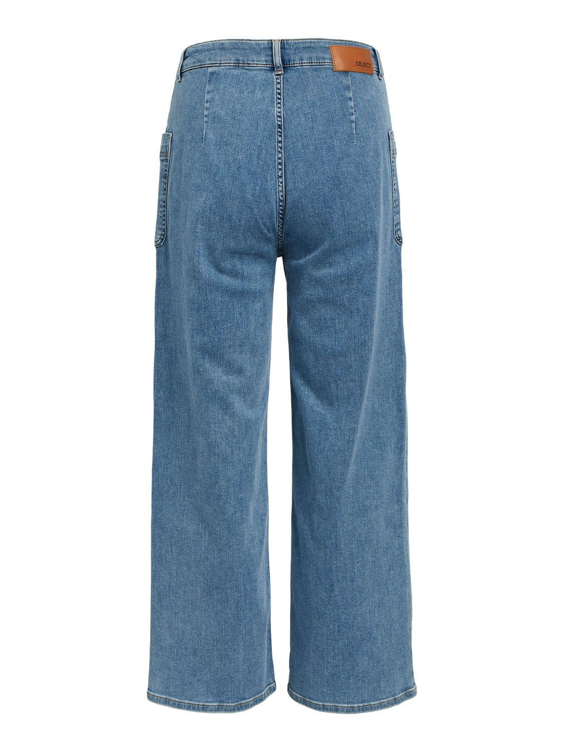 Ava Mid-Waist Straight Jeans (Light Blue Denim)