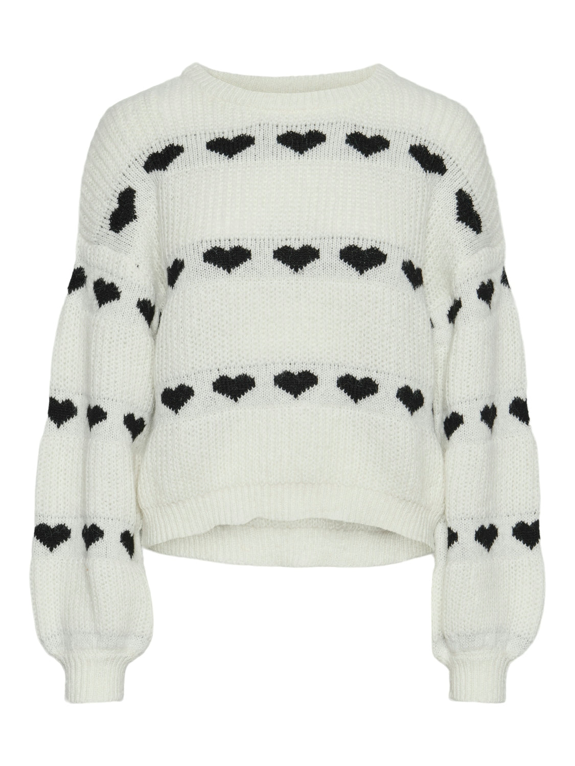 Nove Knit Jumper (Cloud Dancer/Black Heart)