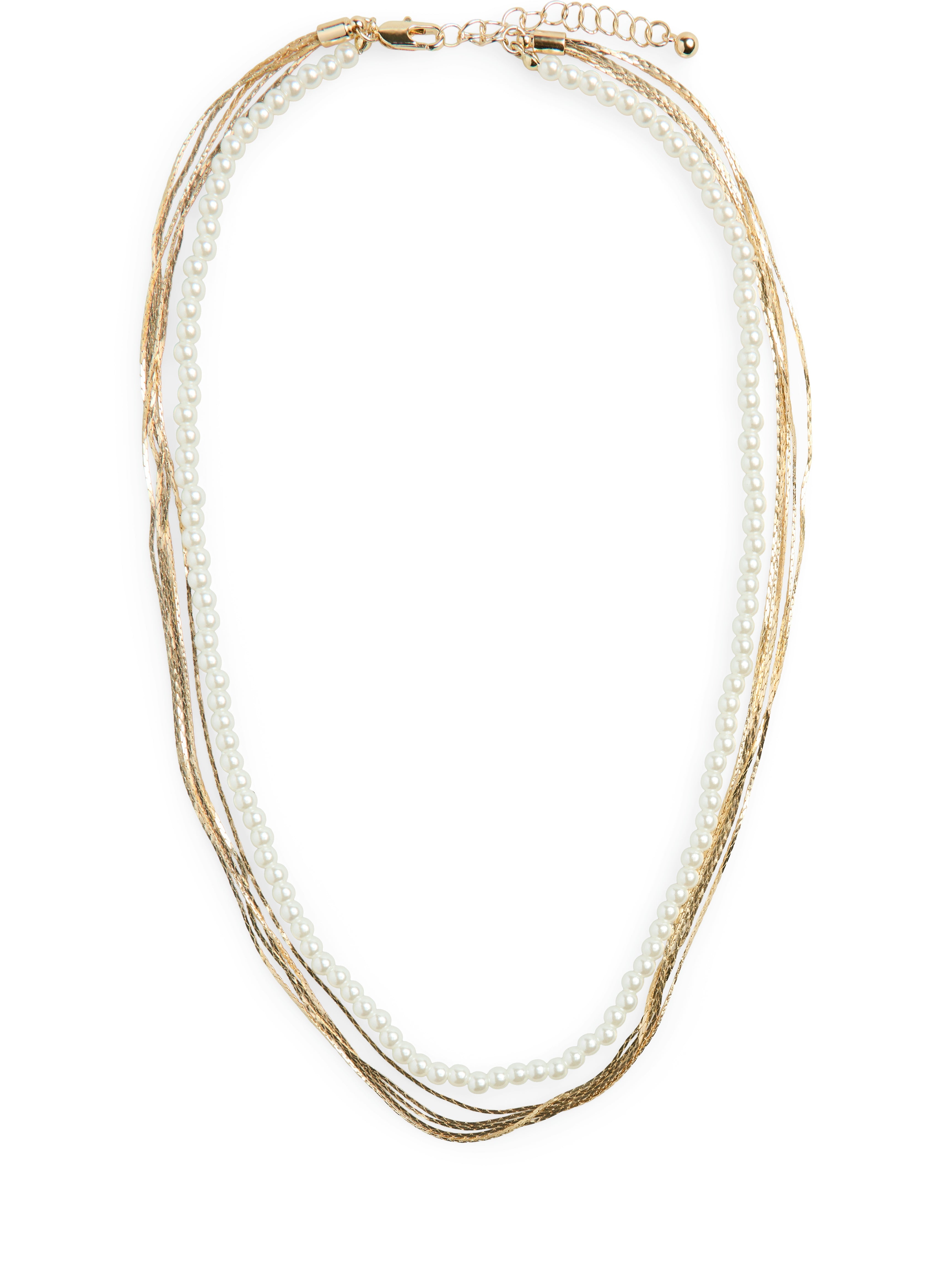 Julie Layered Necklace (Gold/Pearl)