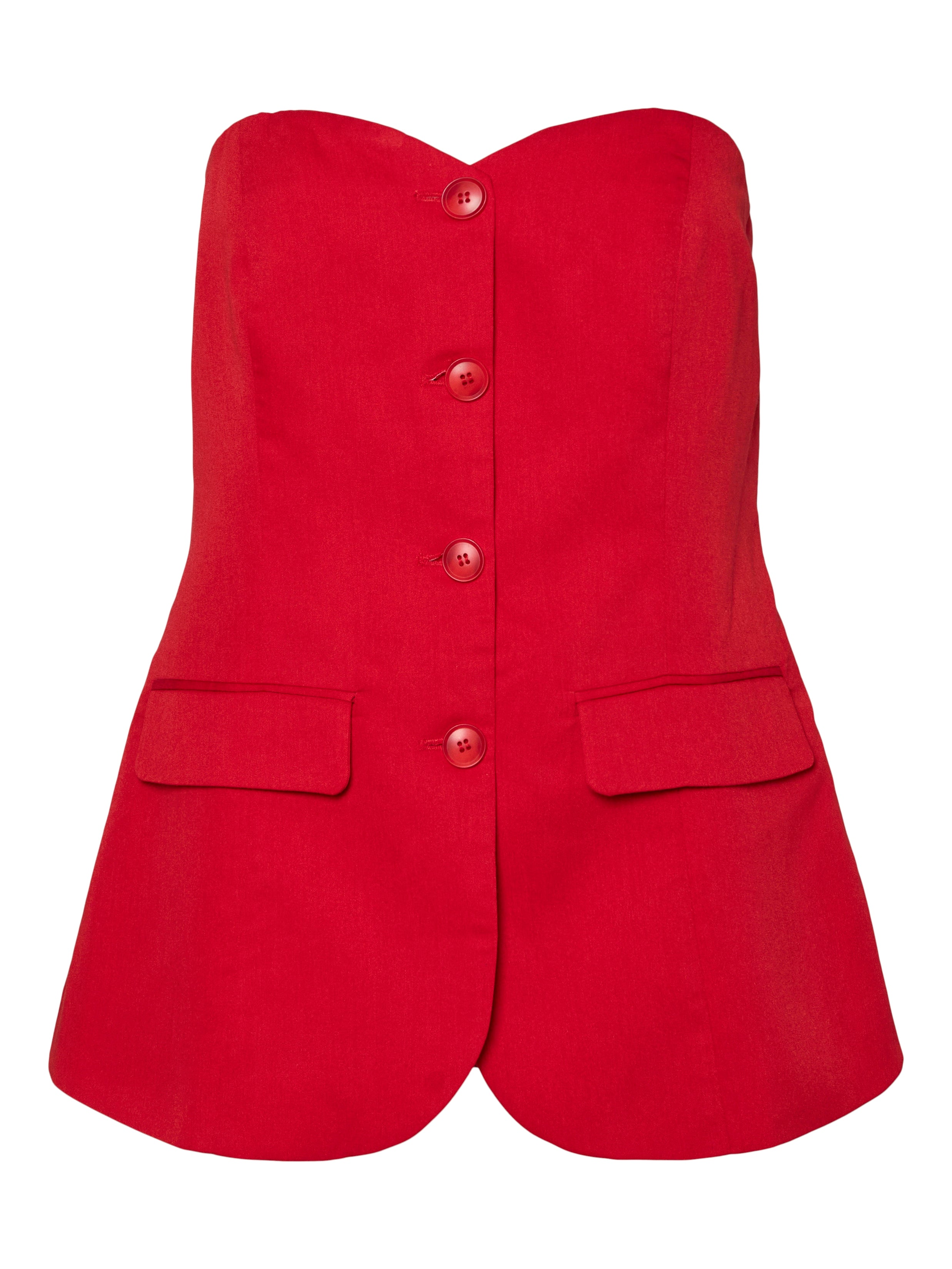 Tina Tailored Tube Top (Red)