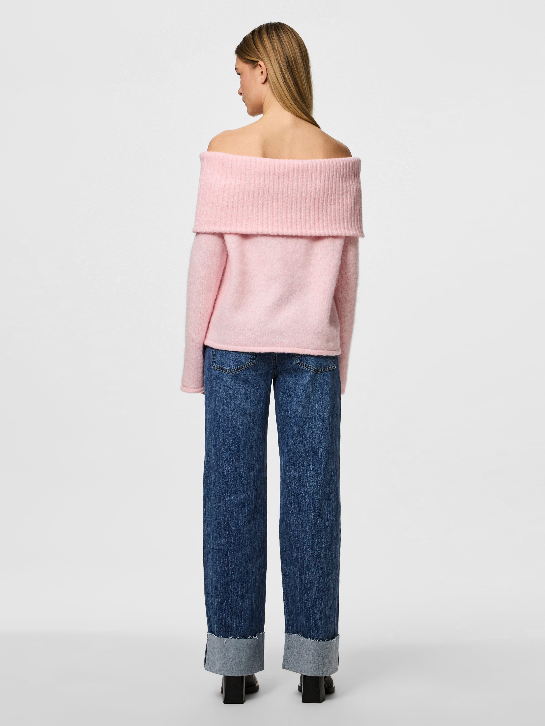 Pam Off Shoulder Jumper (Pink-A-Boo)