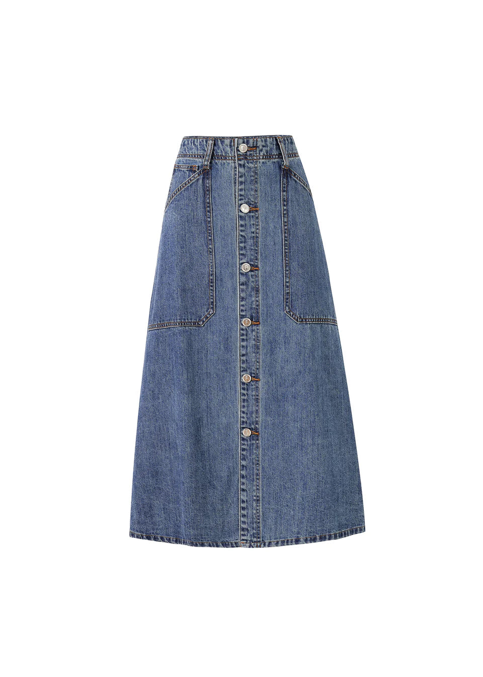 Catty Denim Skirt (Blue)