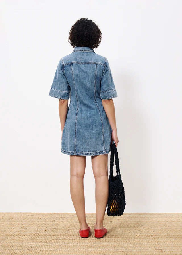 Ellyne Denim Dress (Blue)