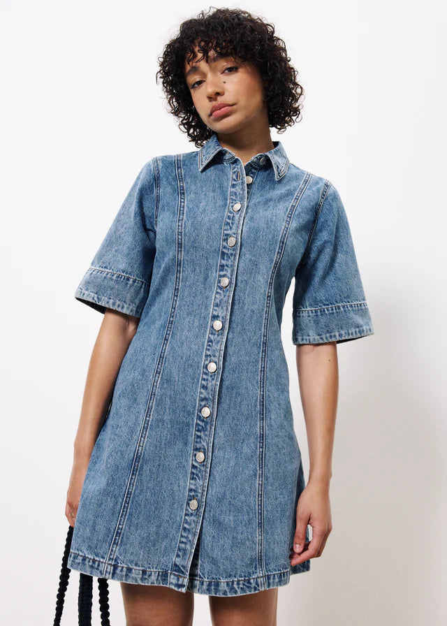 Ellyne Denim Dress (Blue)