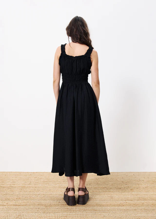 Sanne Sleeveless Midi Dress (Black)