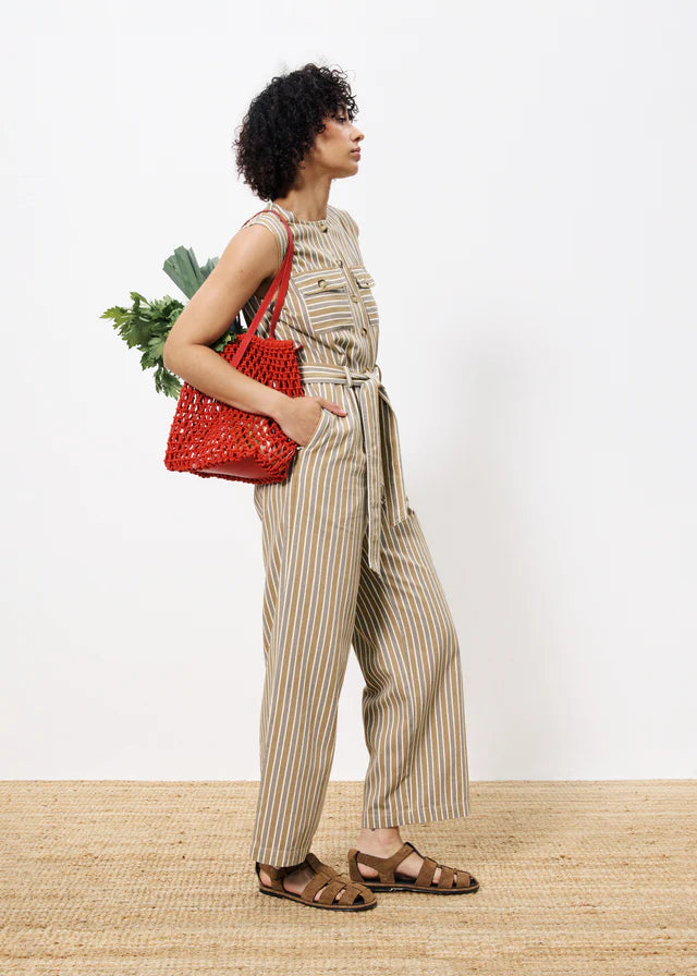 Norina Striped Jumpsuit (Grey)