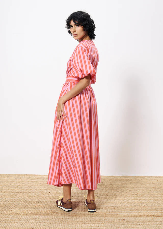 Edmonise Maxi Wrap Dress (Pink)