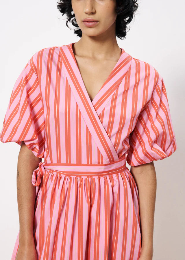 Edmonise Maxi Wrap Dress (Pink)