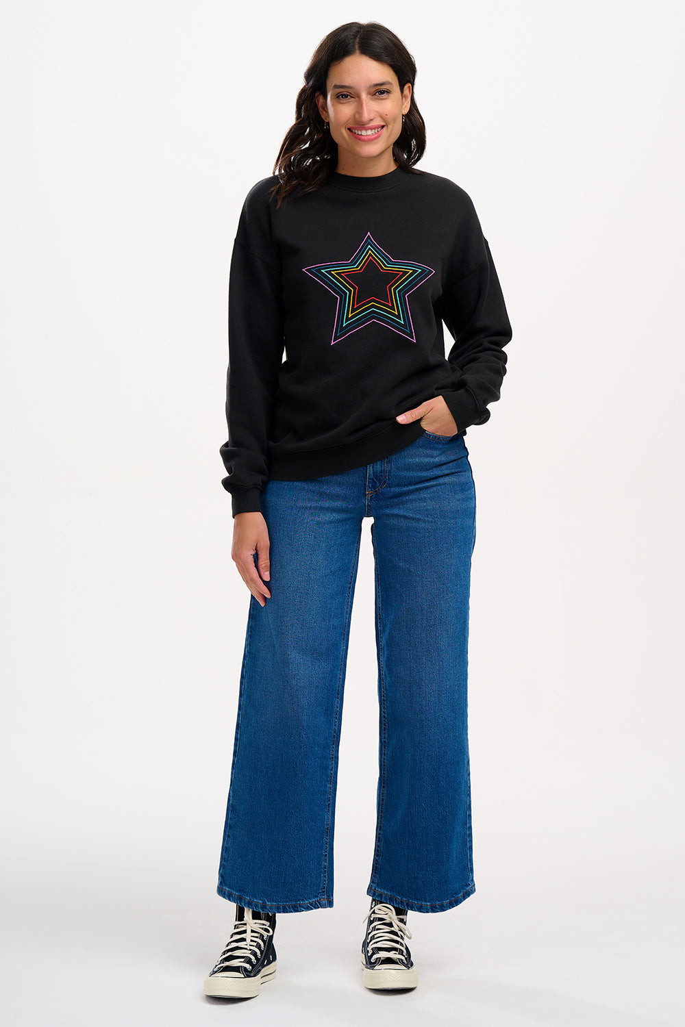 Noah Sweatshirt (Black, Rainbow)