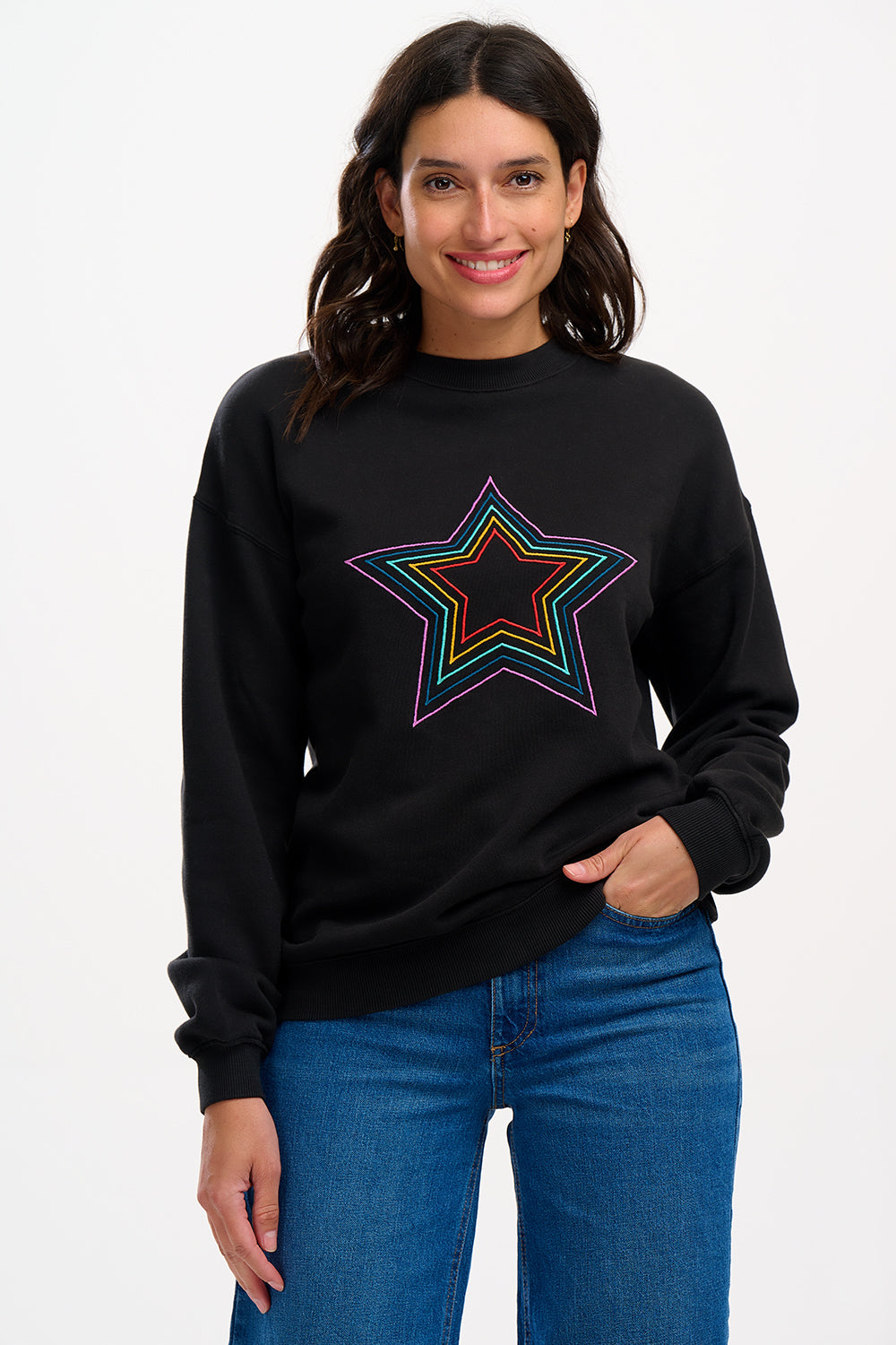 Noah Sweatshirt (Black, Rainbow)