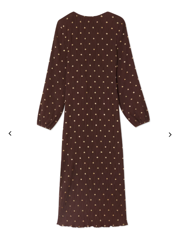 Plisse Wrap Dress (Chocolate)