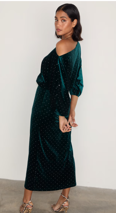 Velvet Tilly Dress (Emerald)