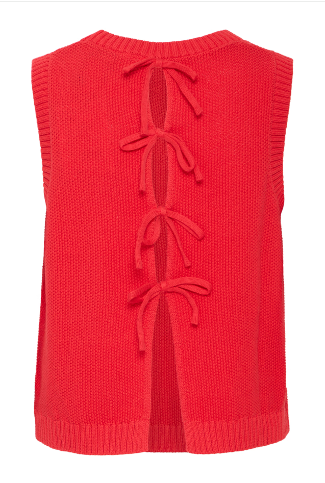 Doris Sleeveless Knit Top (Mars Red)