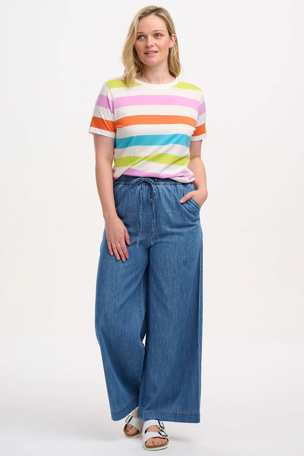 Maggie T-Shirt (Multi/ Bold Stripes)