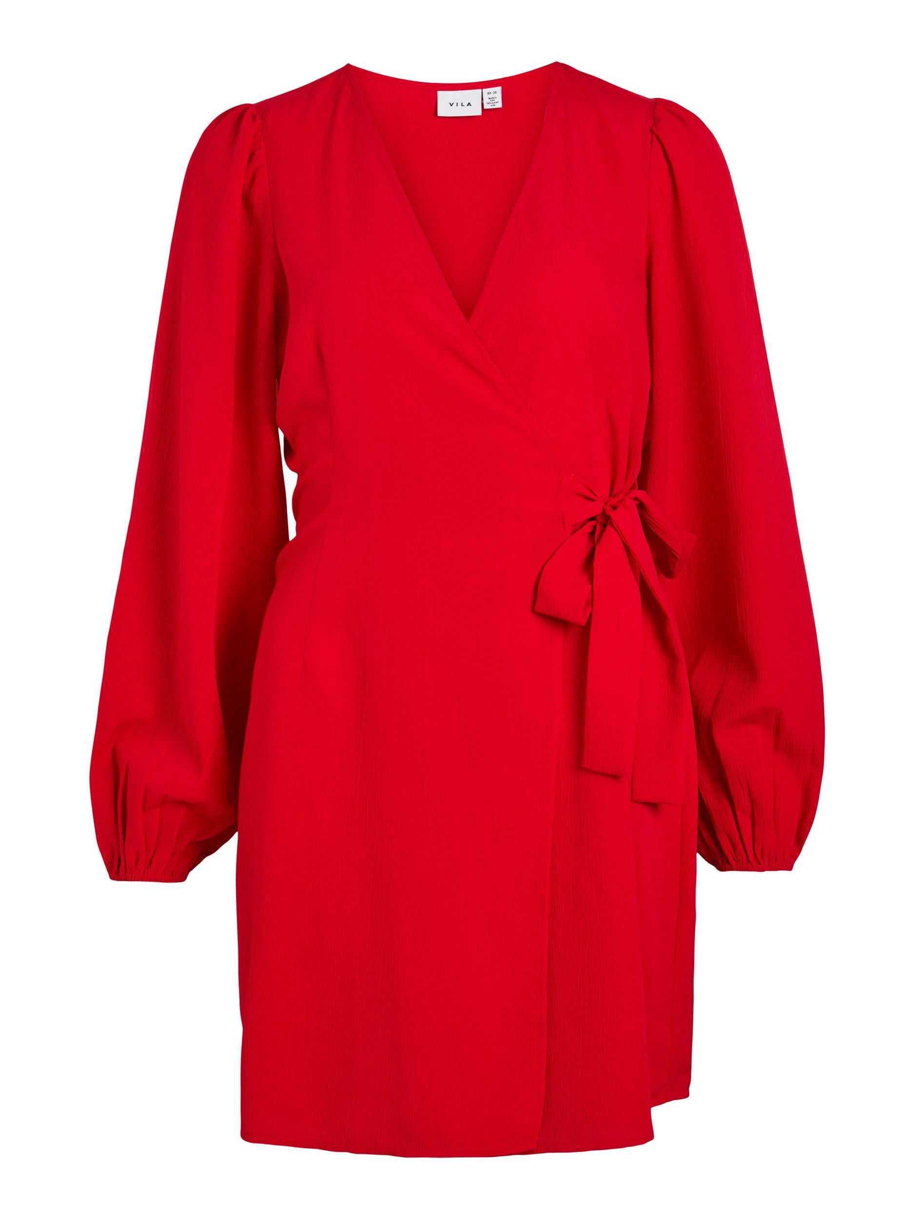 IZA L/S WRAP DRESS (EQUESTRIAN RED)