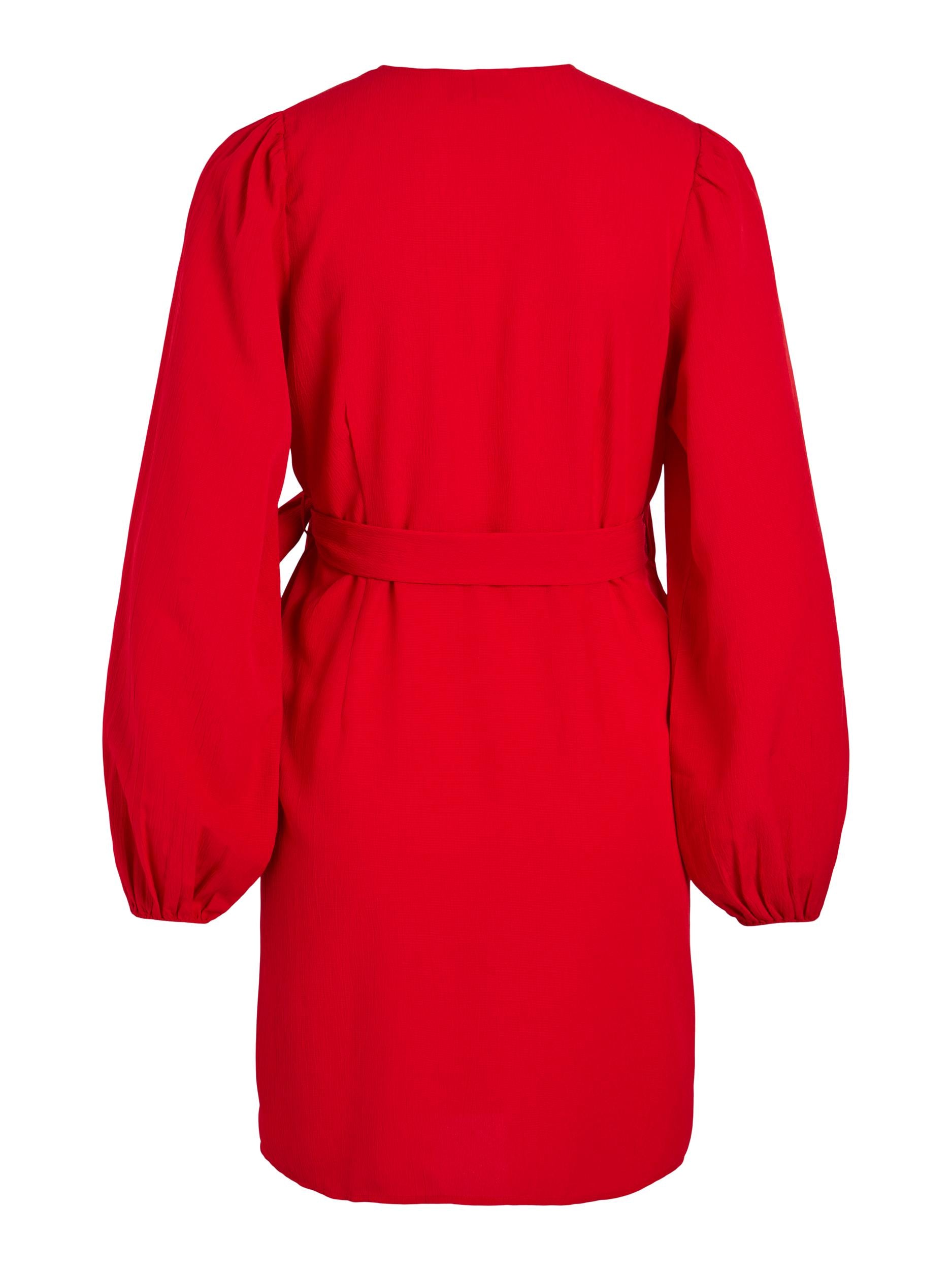 IZA L/S WRAP DRESS (EQUESTRIAN RED)