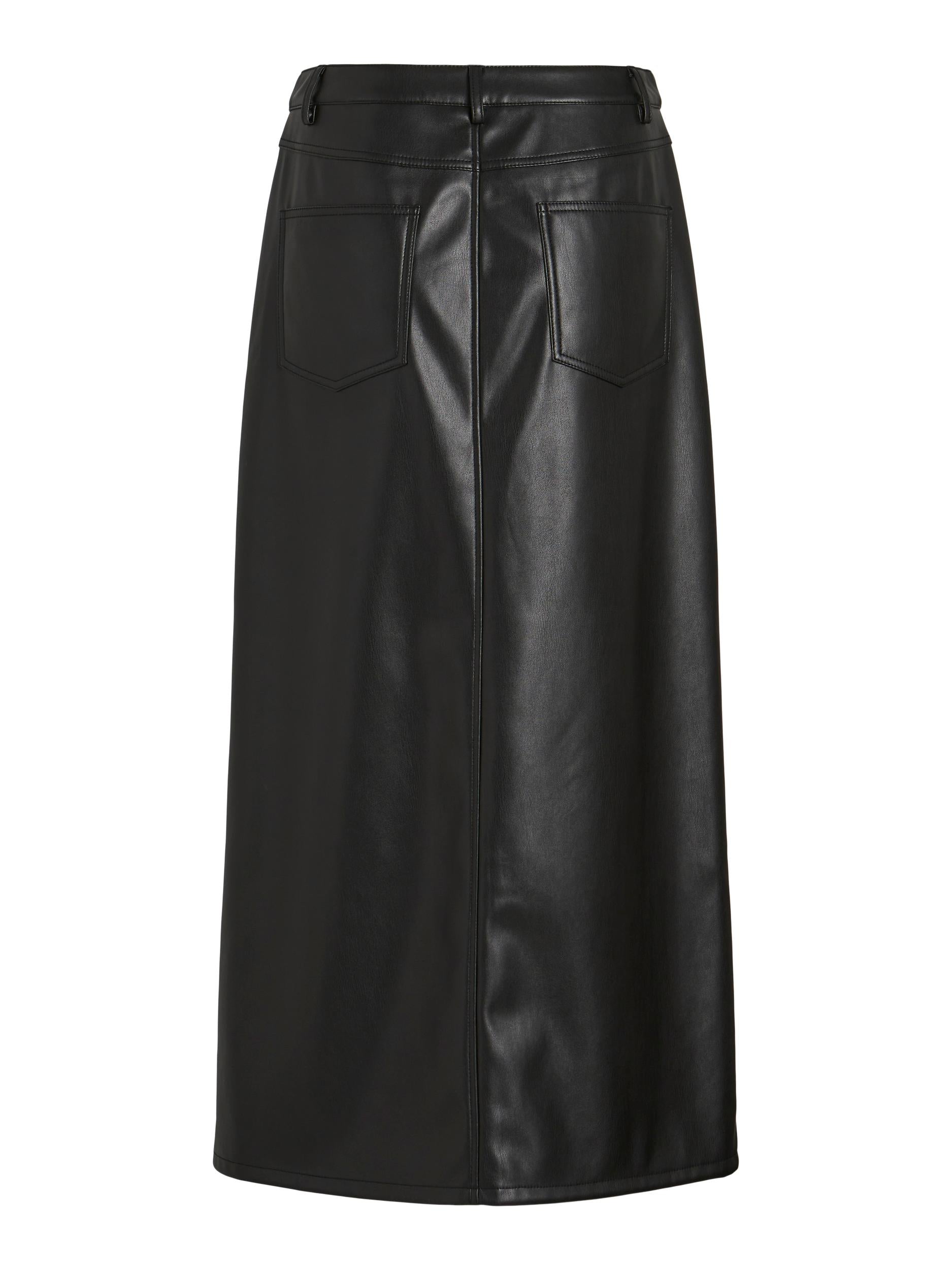 SINA H/W MIDI SKIRT (BLACK)