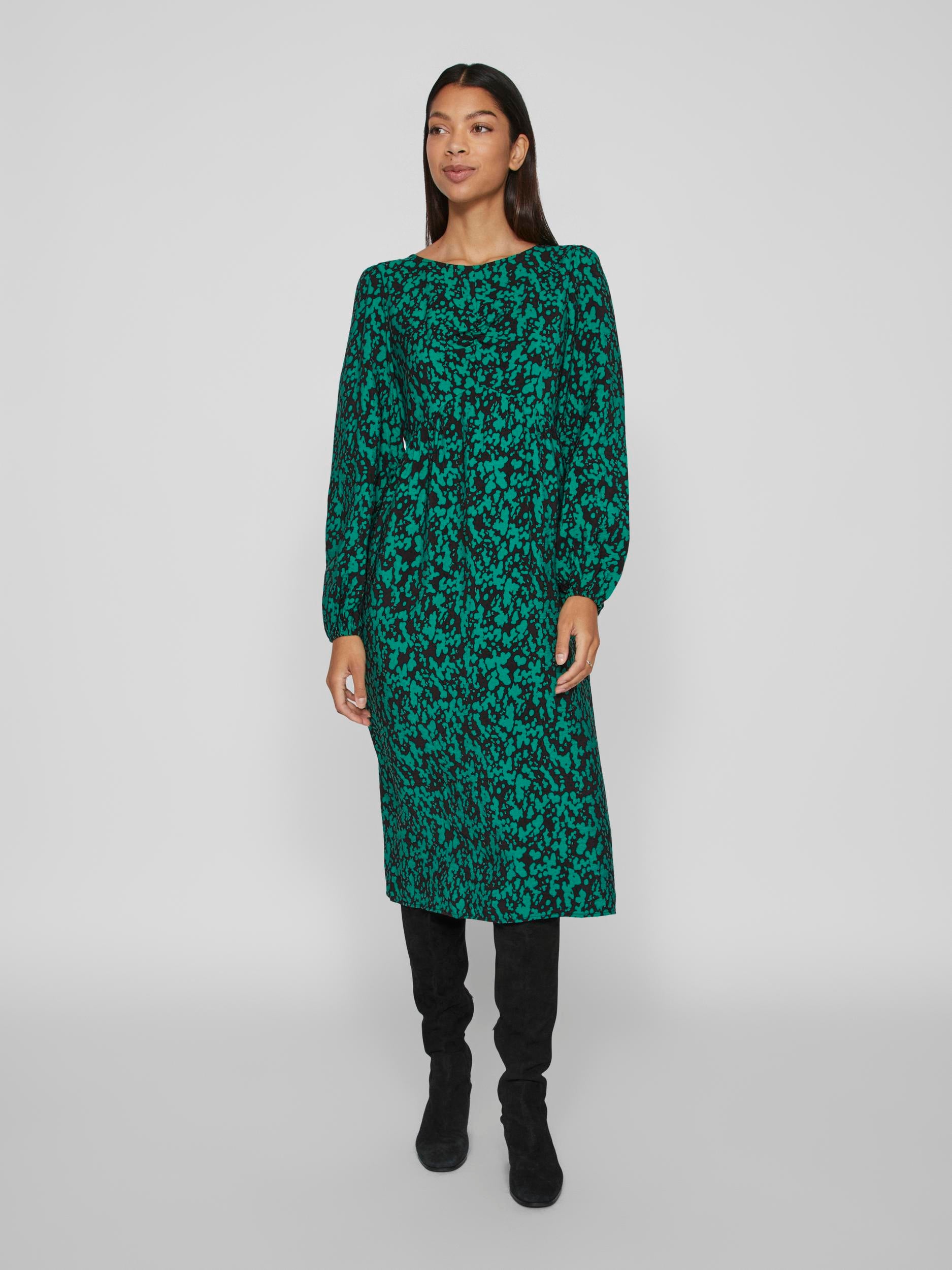 KARMA MIDI DRESS (GREEN GRAPHIC)