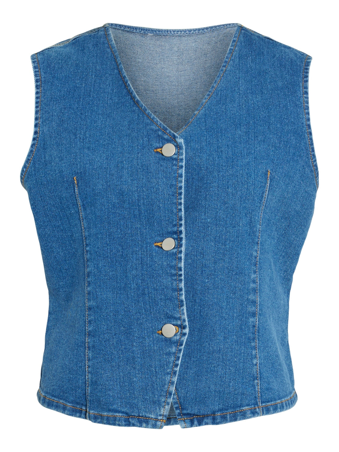 Kenya Denim Waistcoat (Medium Blue)