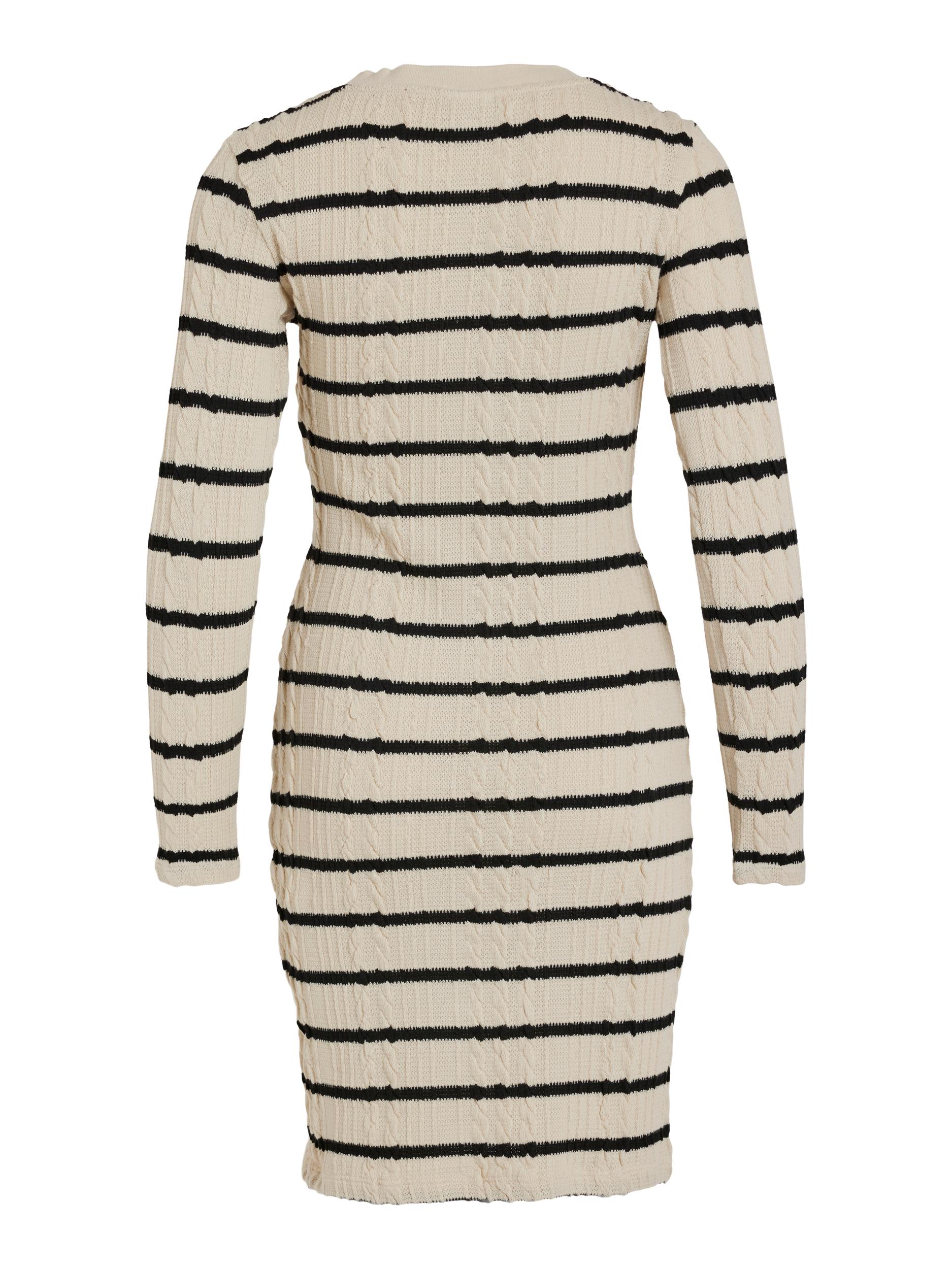 WILLOW SHORT KNIT DRESS (BIRCH/BLACK)