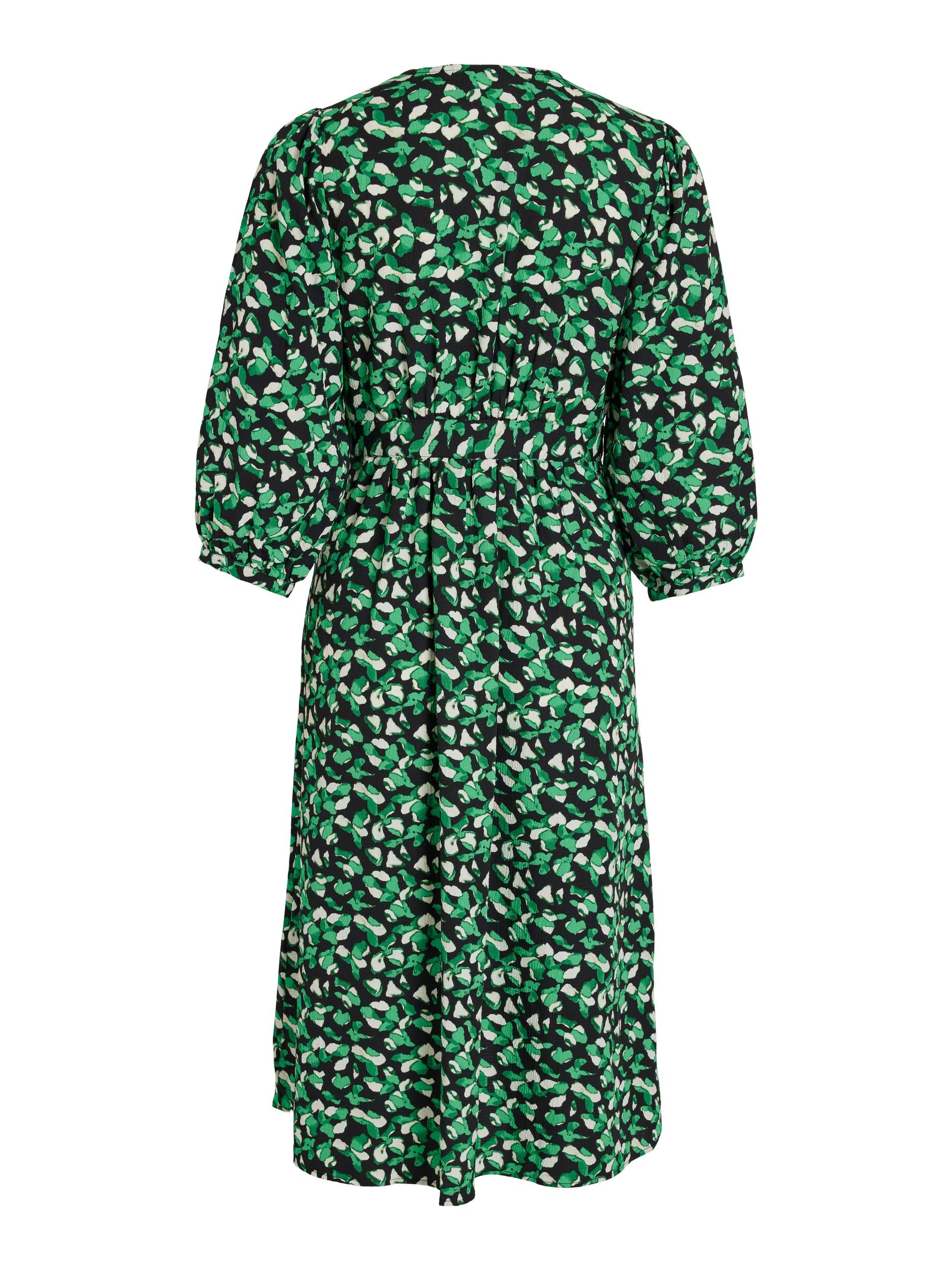 VIMEDA MIDI DRESS (BLACK/ GREEN)