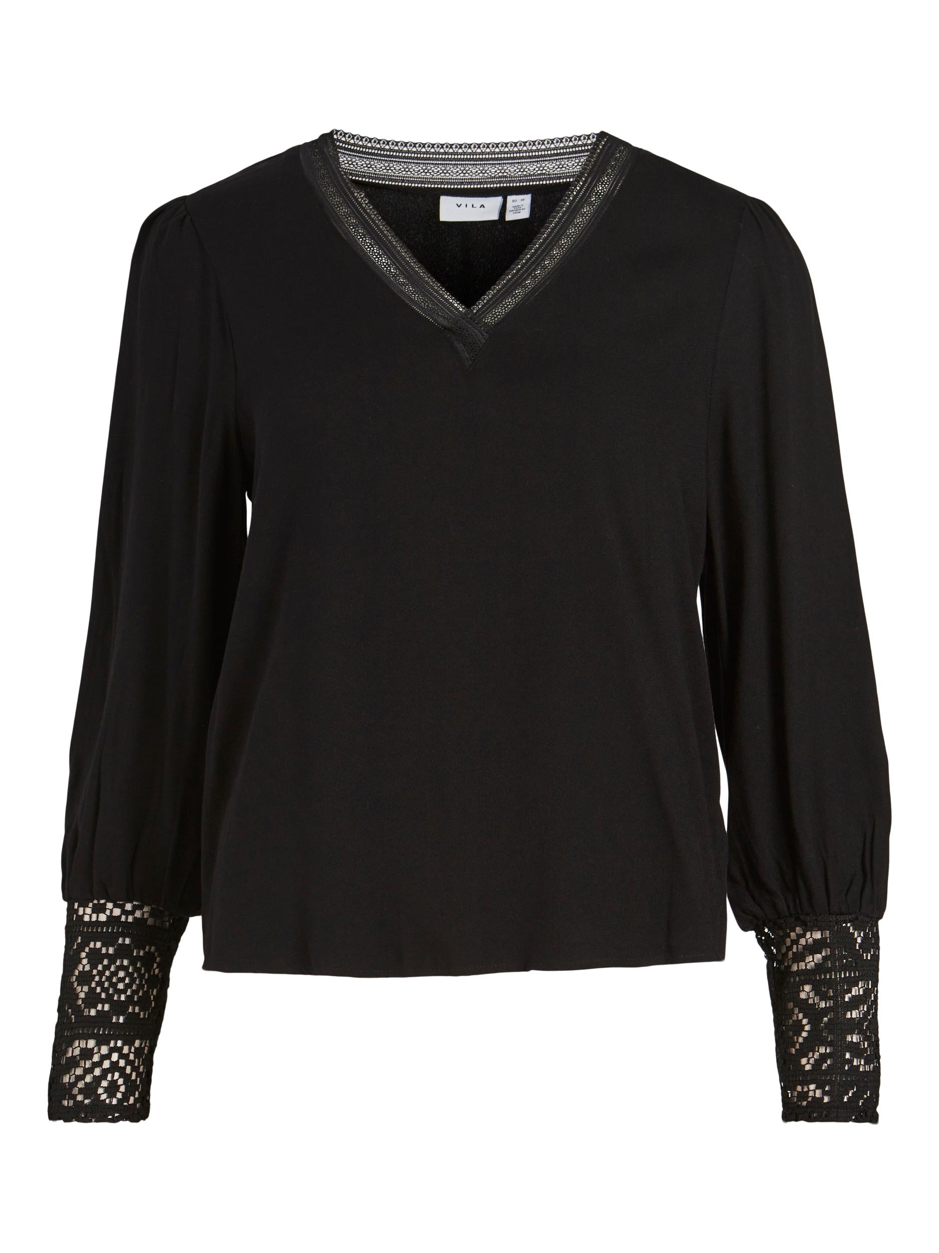 KIKO V NECK TOP (BLACK)