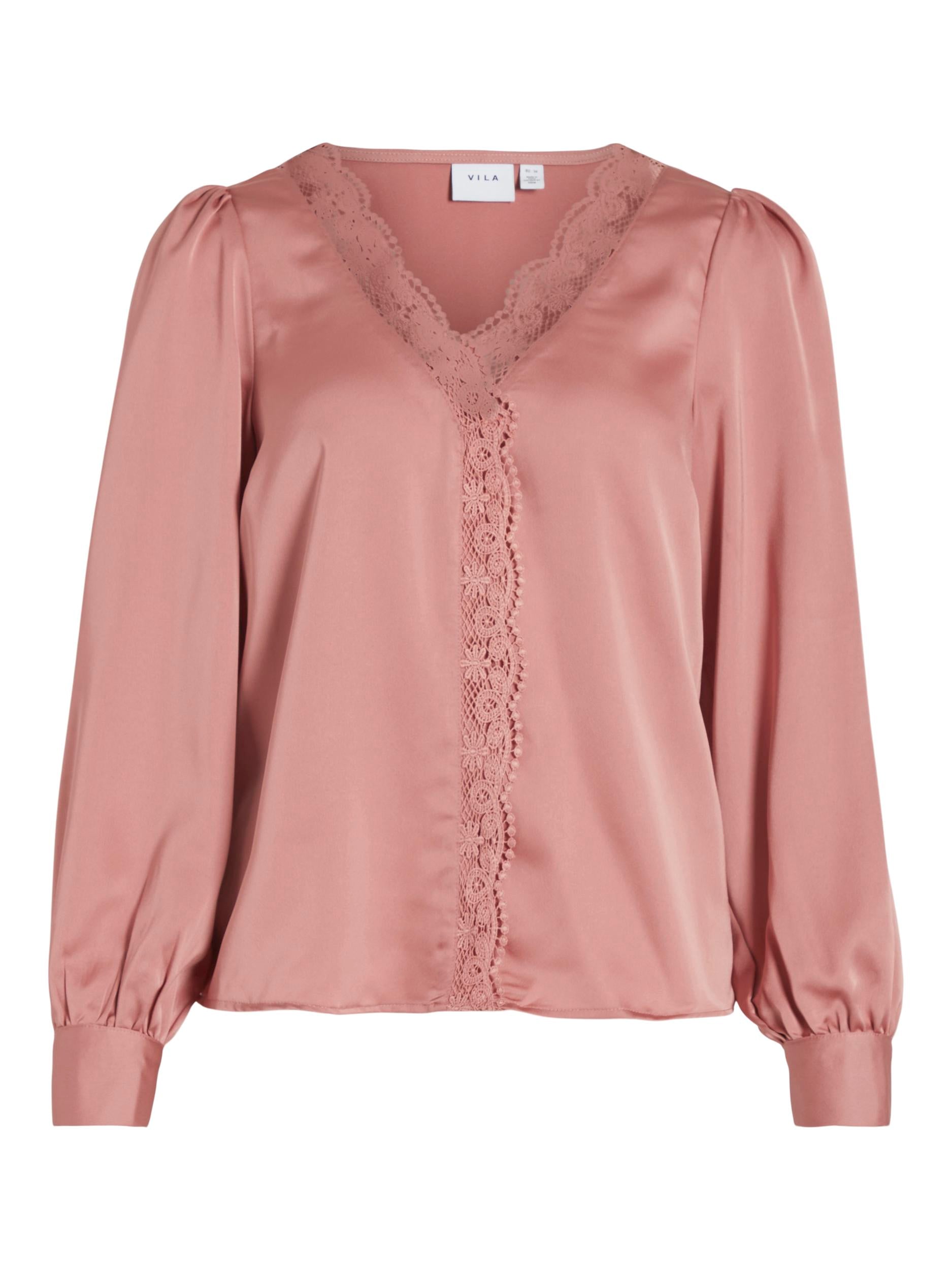 MONI LACE DETAIL TOP (OLD ROSE)