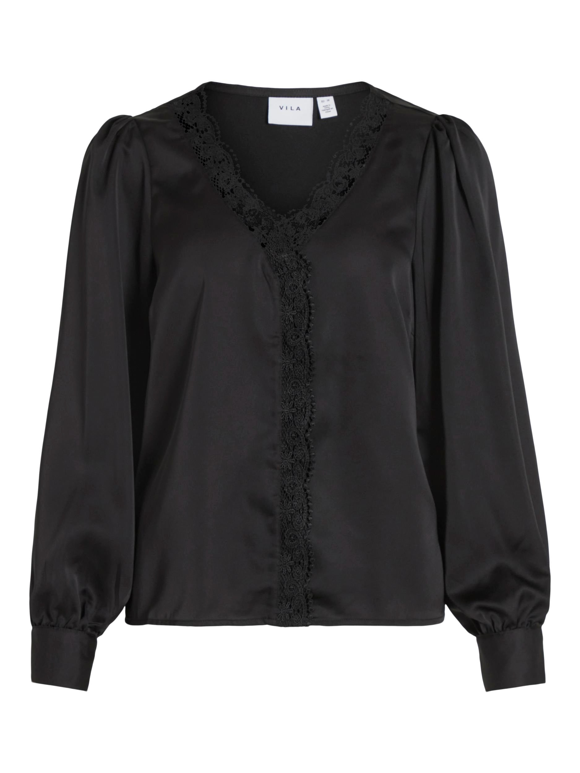 MONI LACE DETAIL TOP (BLACK)